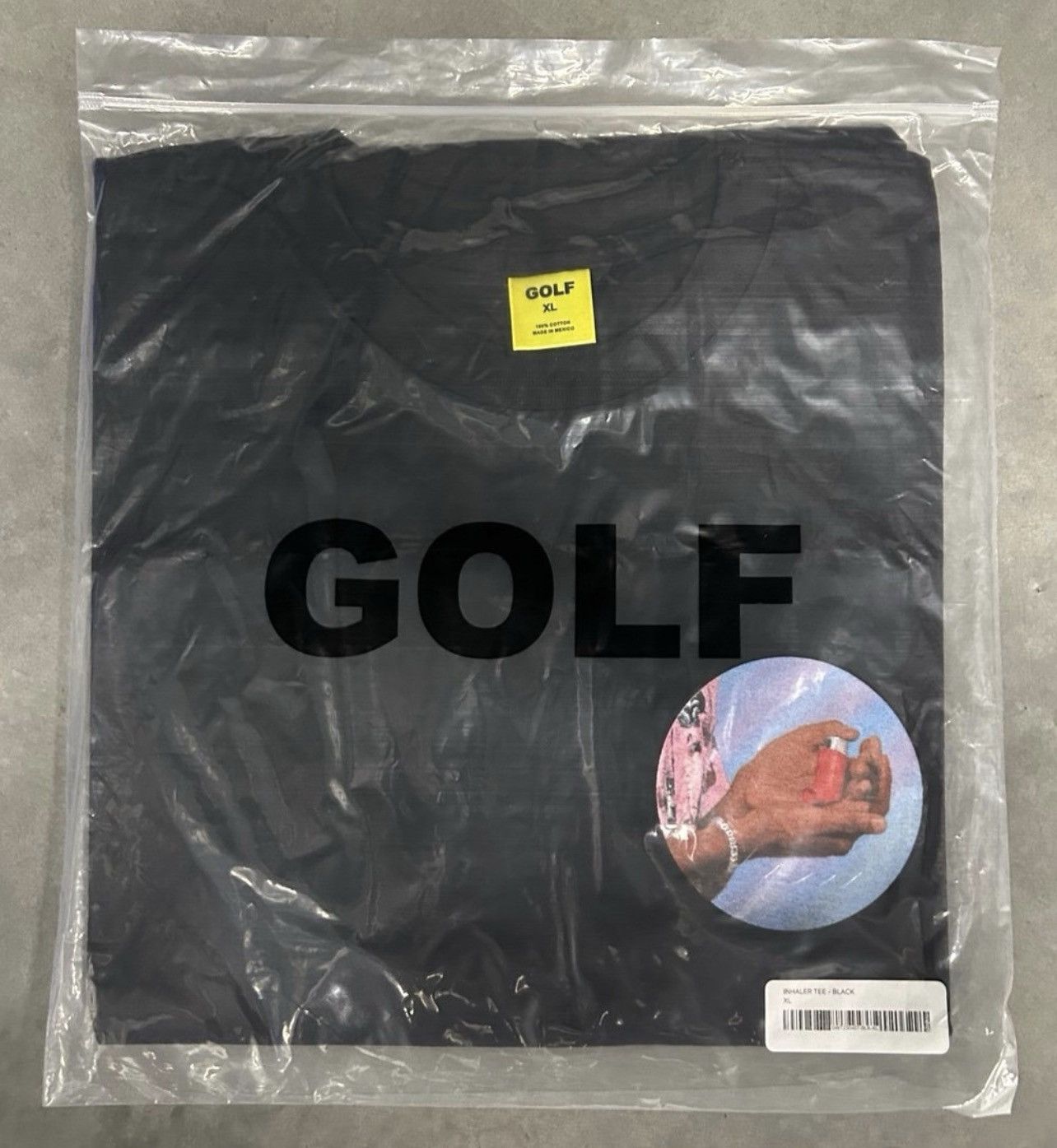 Golf Wang INHALER TEE (SIZE XL) (BLACK) - GOLF WANG Size US XL / EU 56 / 4 - 1 Preview