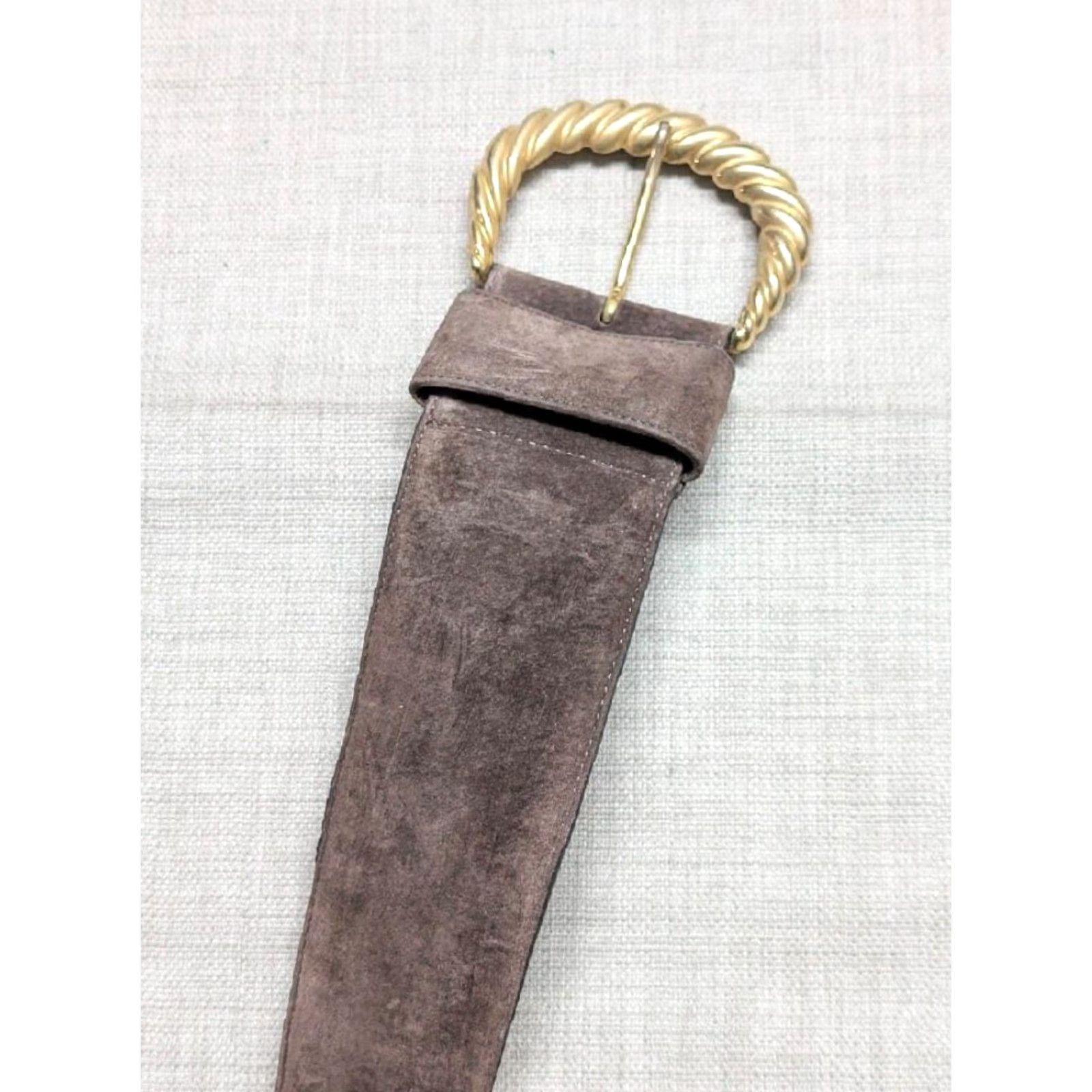 Vintage VINTAGE LeJon belt USA brown suede pigskin 28/29 M Corset Belt 3" wide Women 1980s Size M / US 6-8 / IT 42-44 - 3 Thumbnail