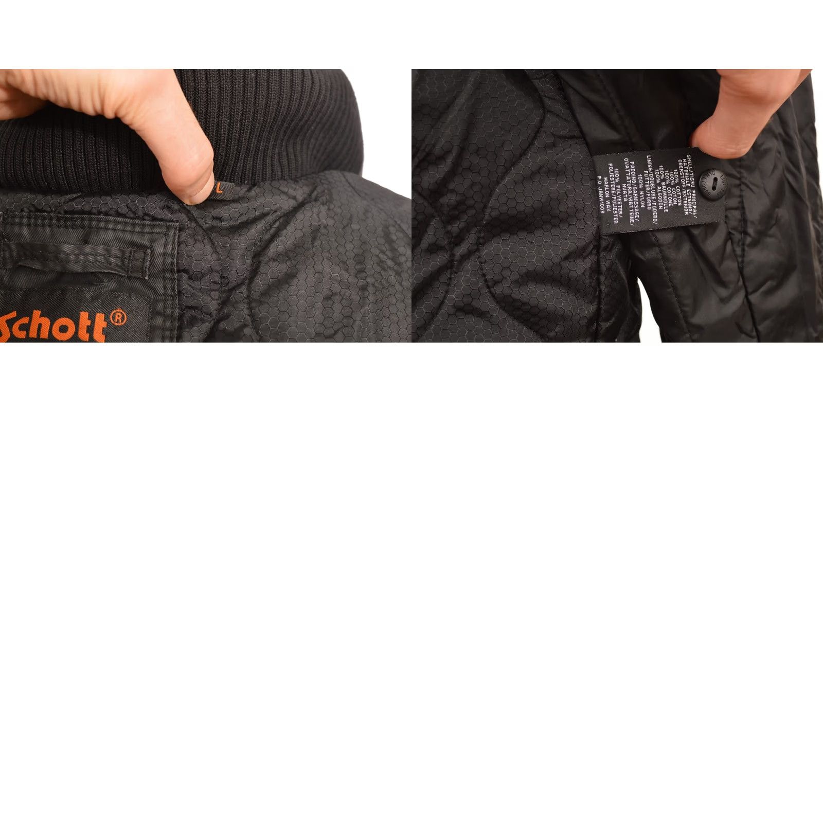 Schott DDP Schott NYC Marlon Wax Jacket L Jacket Men Black Military Shaft 100% Cotton Size US L / EU 52-54 / 3 - 8 Thumbnail