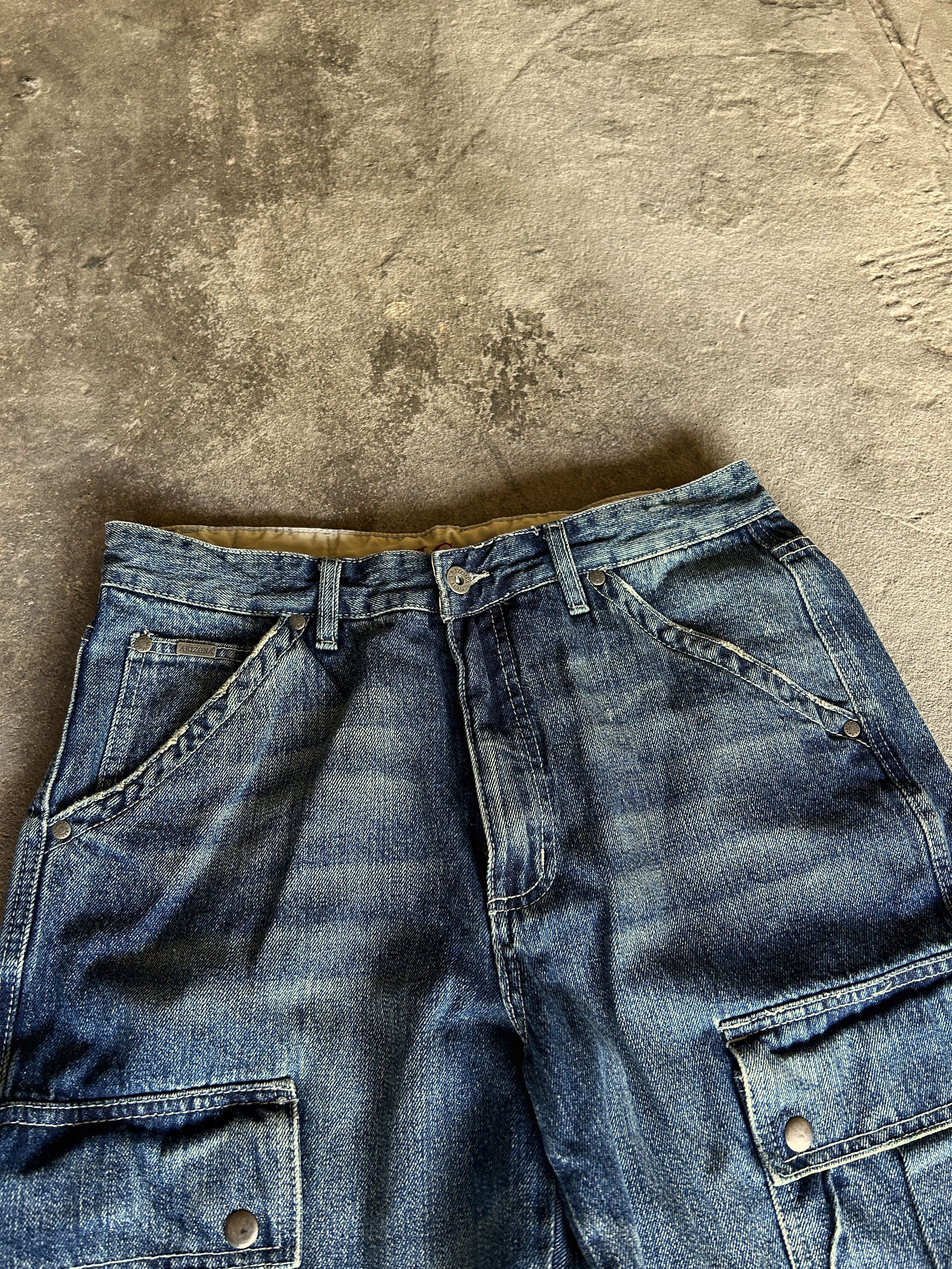 Japanese Brand Y2K Baggy Cargo Denim Jeans Wide Leg Utility Skate Style Size US 32 / EU 48 - 6 Thumbnail