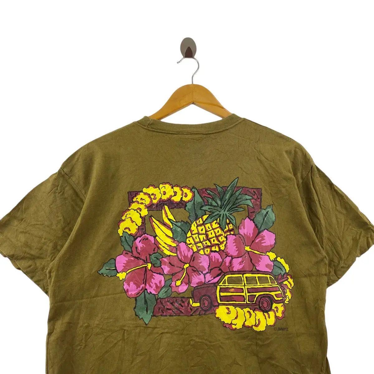 Vintage Vintage 1994 JIMMY’Z Floral Caballero Surf Hawaii Tee Shirt Size US L / EU 52-54 / 3 - 2 Thumbnail
