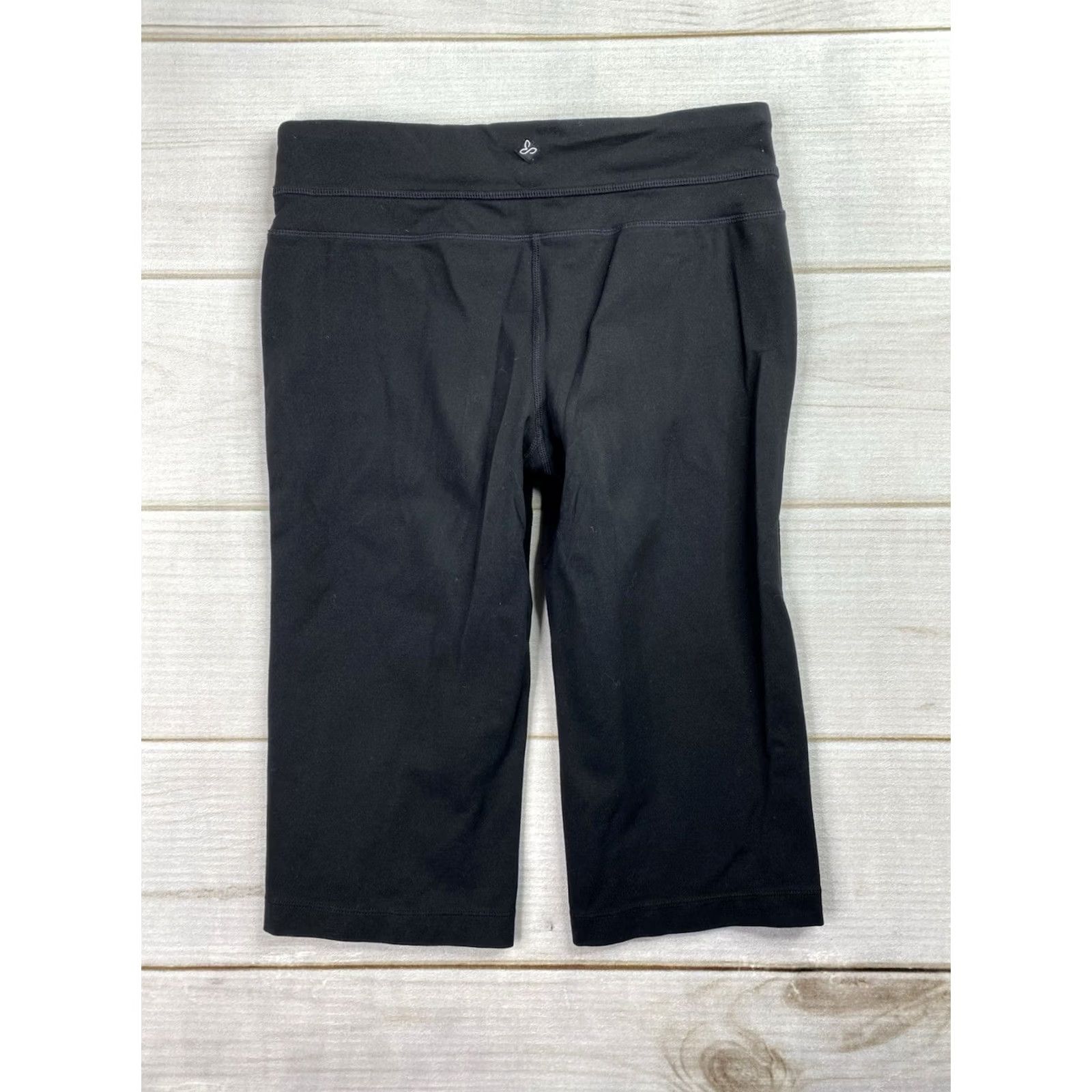 Prana prAna Capri Leggings Womens S Black Knee Length Pull On Workout Hiking Outdoors Pants Shirt? Size 28" / US 6 / IT 42 - 7 Thumbnail