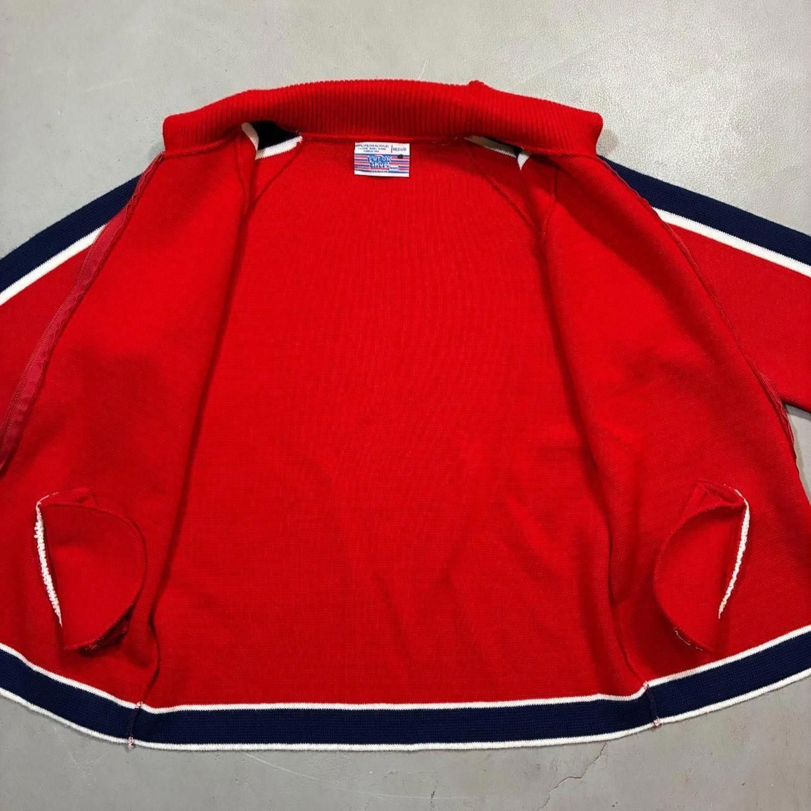 Sears 1980s Sears Orlon Acrylic Knit Track Jacket Zip-Up Size US M / EU 48-50 / 2 - 6 Thumbnail