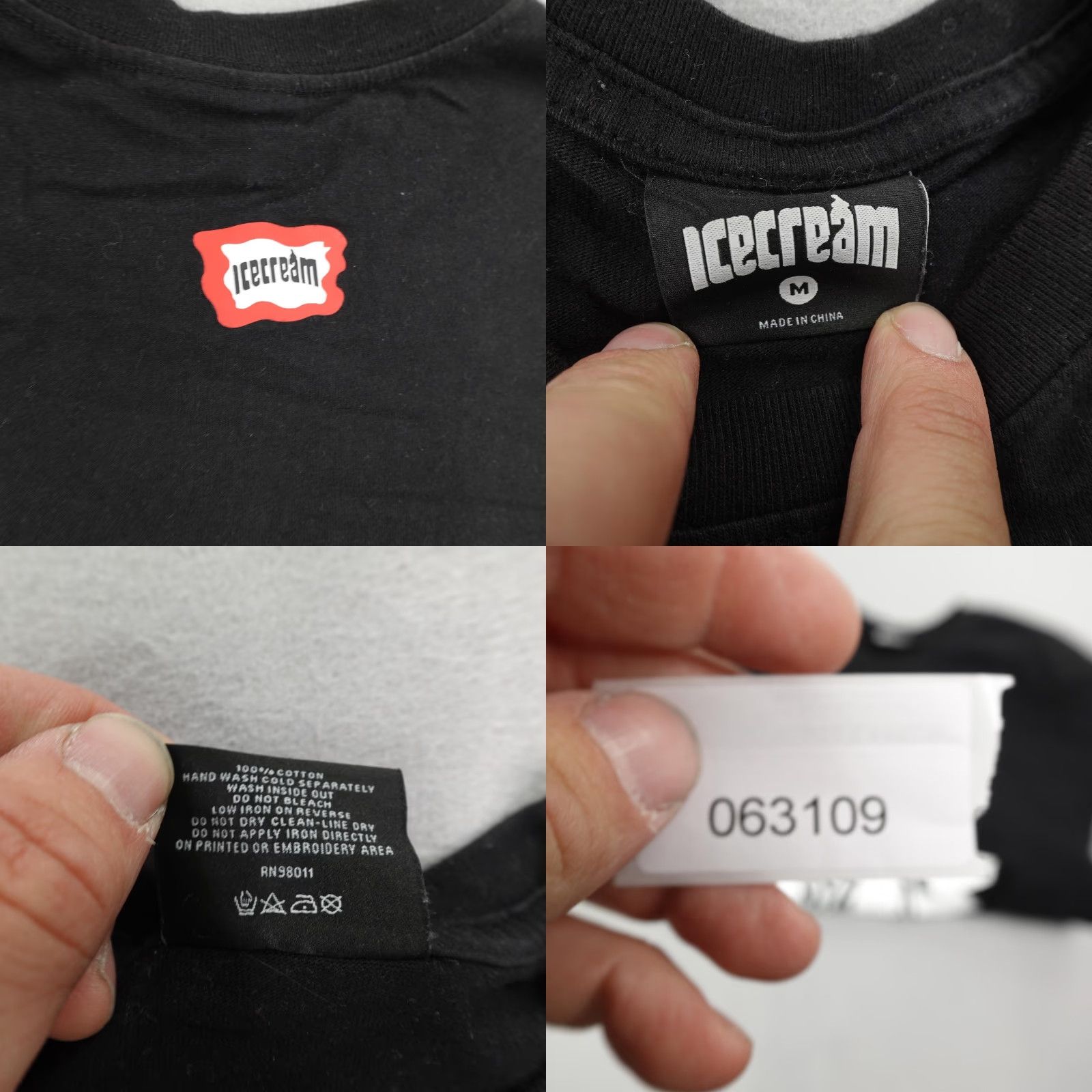 Vintage Icecream T-Shirt Mens Medium Black Graphic Penguin Diamond Hip Hop Skater Size US M / EU 48-50 / 2 - 8 Thumbnail