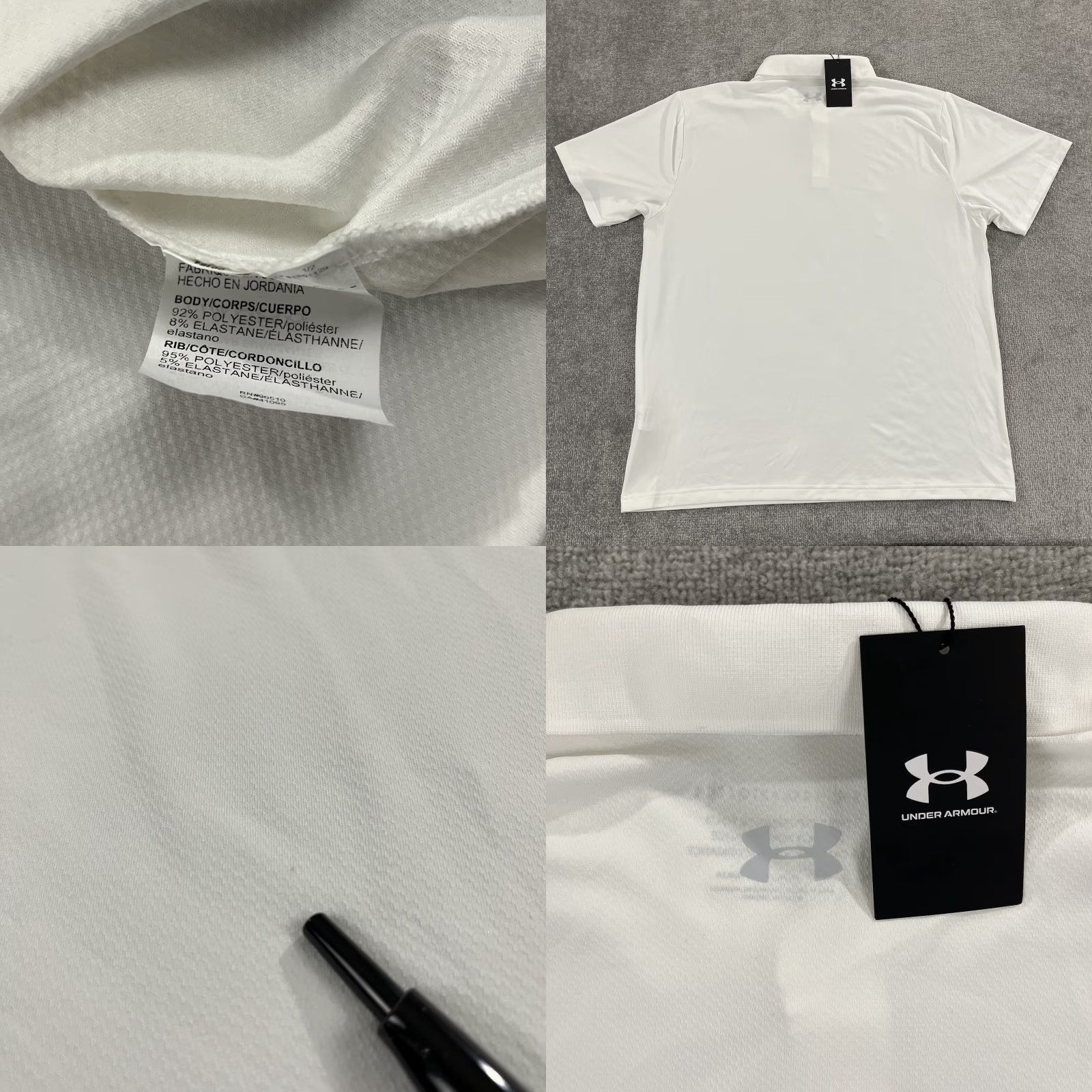 Under Armour Under Armour Polo Shirt Mens 2XL White Stretch Sport S/S NEW Size US XXL / EU 58 / 5 - 8 Thumbnail