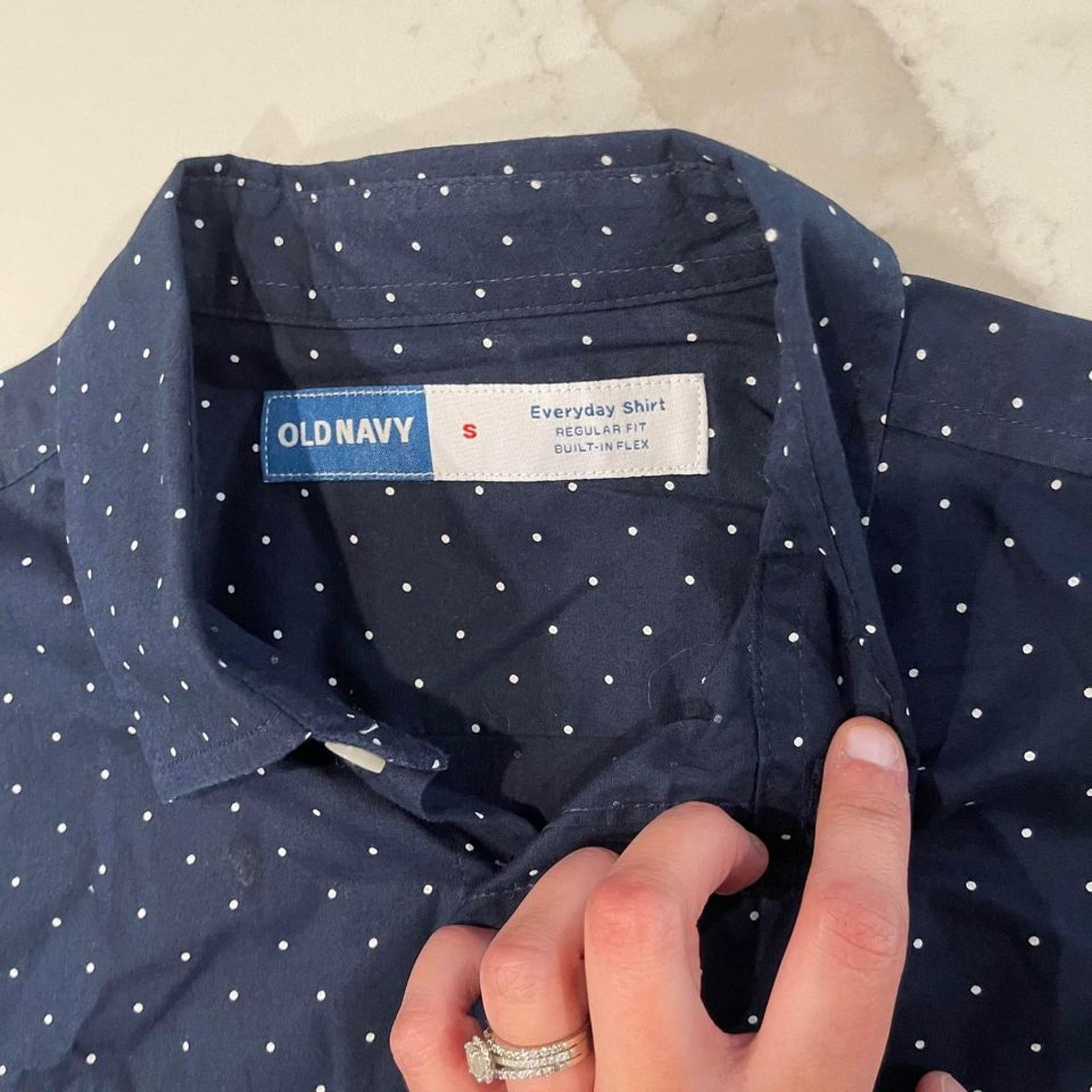 Old Navy Old Navy Blue Short Sleeve Button Up Regular Fit Men Small Size US S / EU 44-46 / 1 - 3 Thumbnail