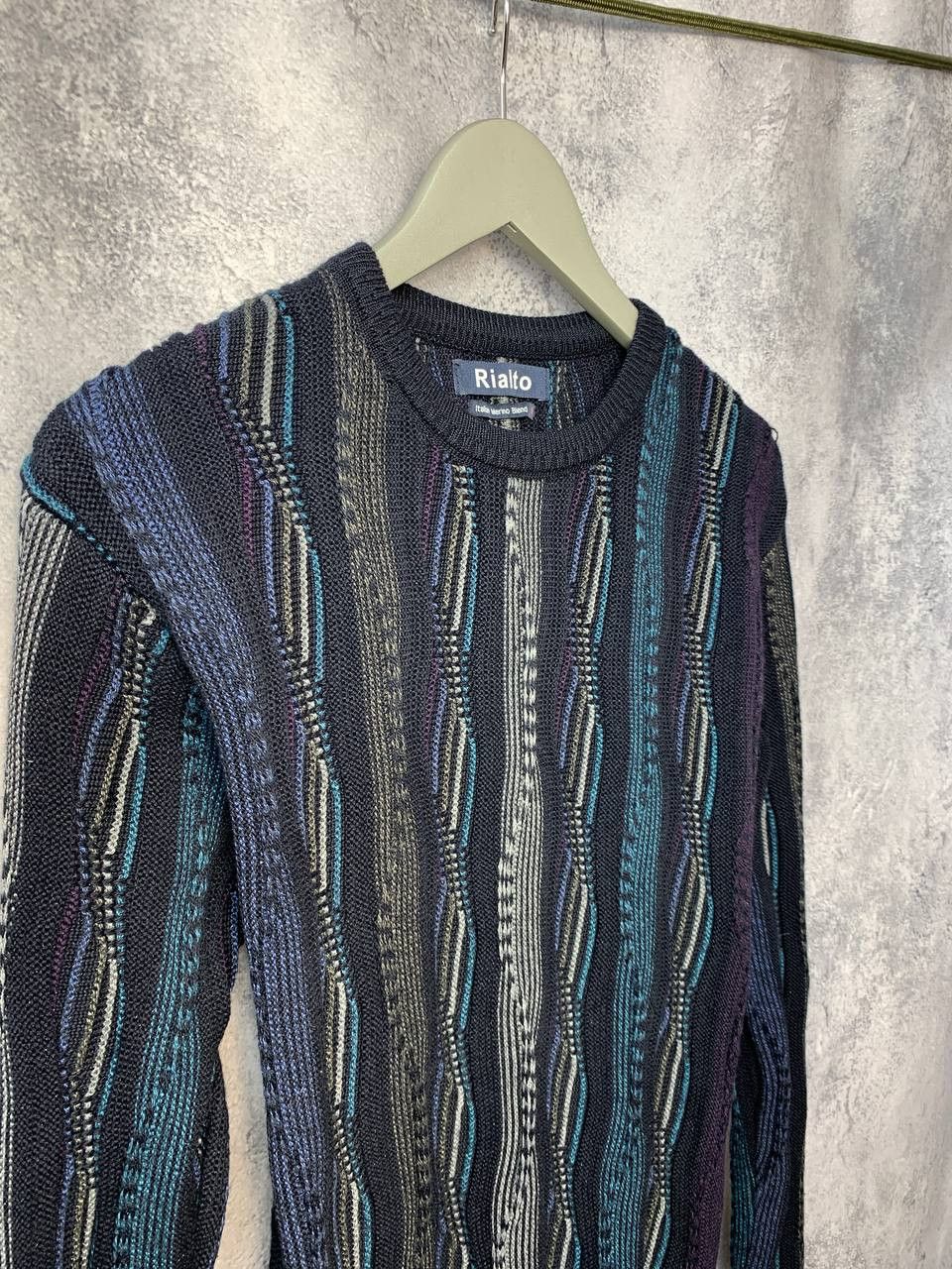 Coogi Rialto Italian Merino Blend Coogi Style Cable Knit Sweater Size L / US 10 / IT 46 - 3 Thumbnail