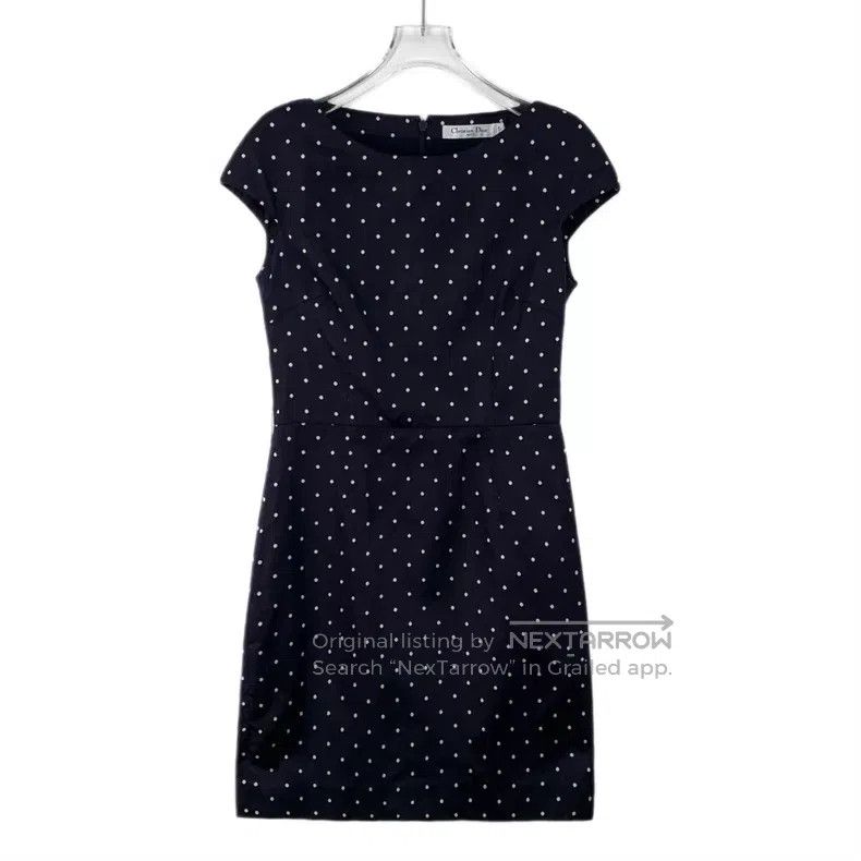 Dior Dior Black poldot cotton round-neck sleeveless dress Size XS / US 0-2 / IT 36-38 - 1 Thumbnail