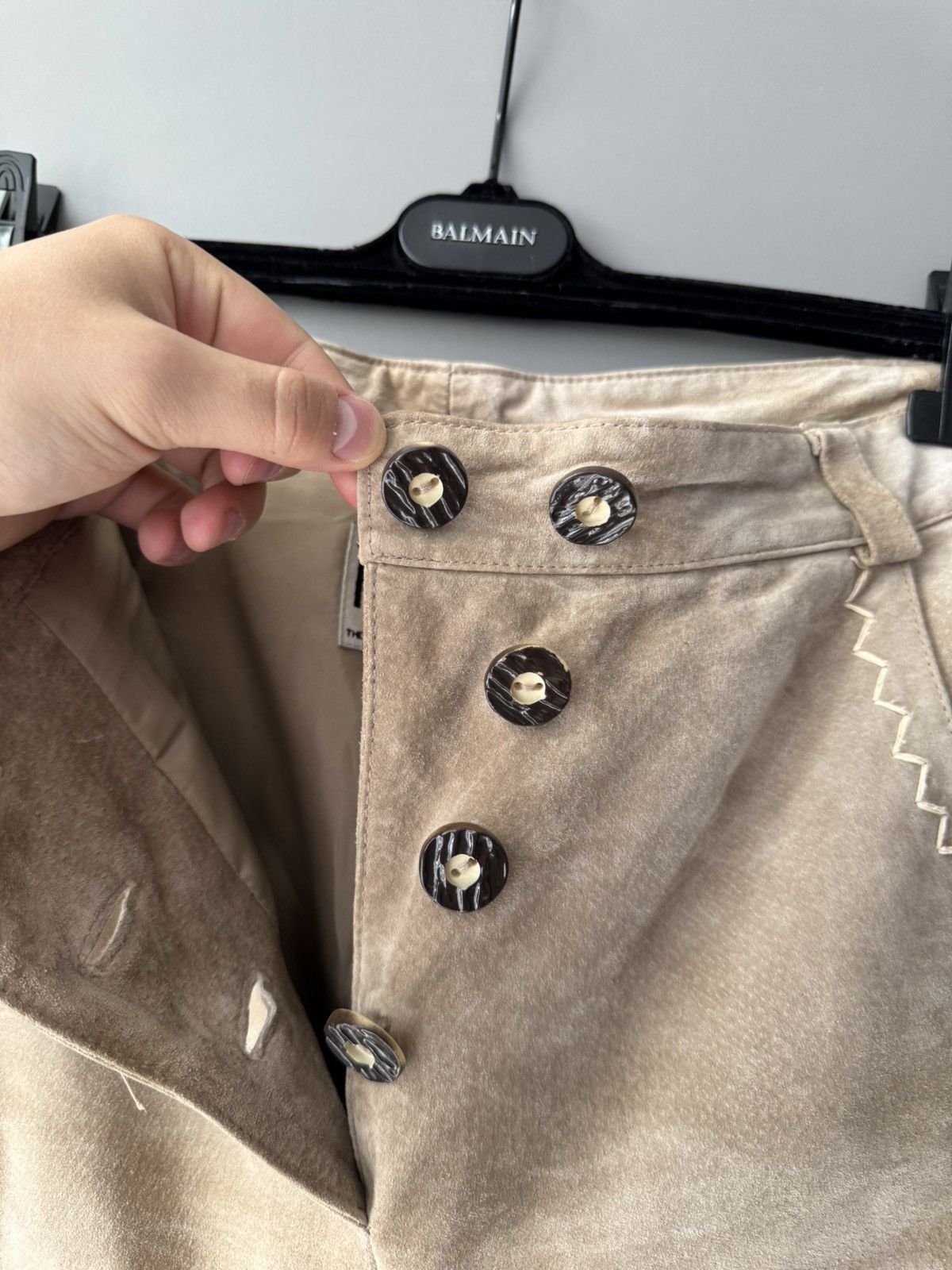 Vintage Vintage Lawman Western Suede 3 Button High Waisted Jeans Size US 32 / EU 48 - 9 Thumbnail