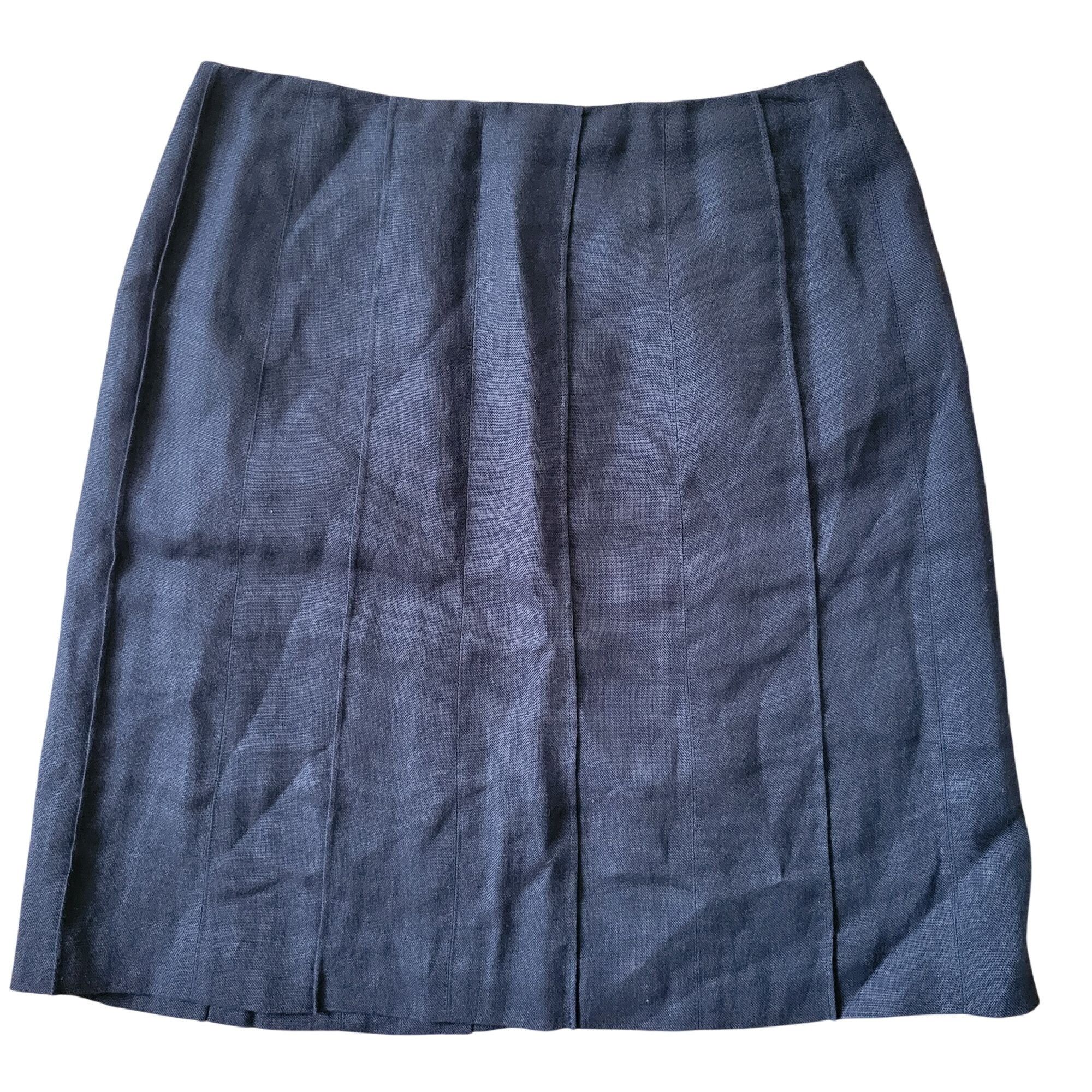 Talbots Talbots Irish Linen Black Lined Skirt 10 Career Office Busin Size 32" / US 10 / IT 46 - 1 Thumbnail