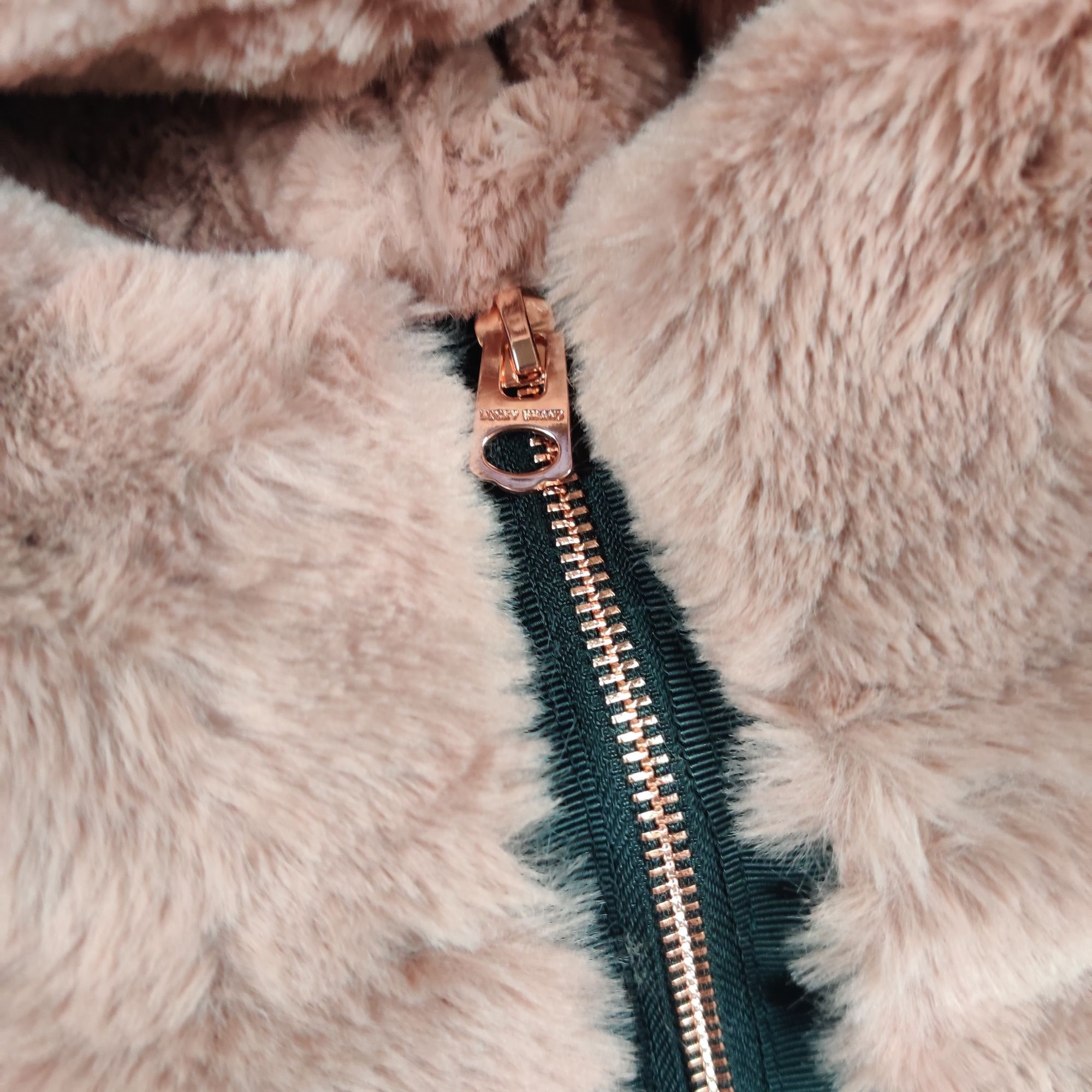 Lucky Brand Lucky Brand L Womens Pink Faux Fur Hooded Jacket Rose Gold Z Size L / US 10 / IT 46 - 5 Thumbnail