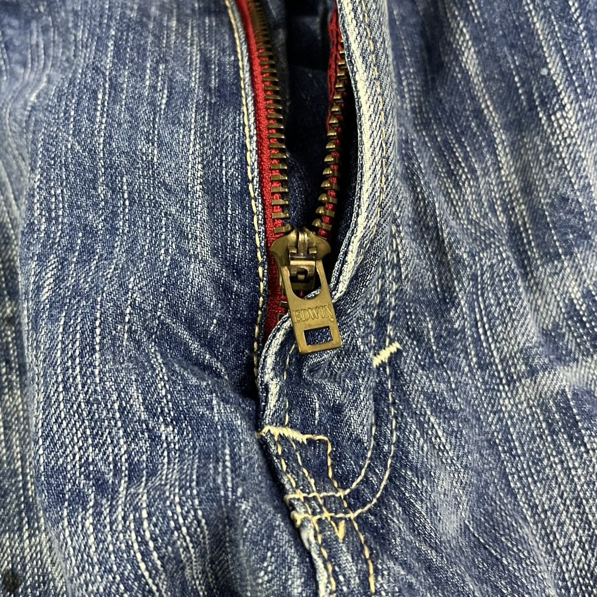 Edwin × Japanese Brand EDWIN 503 BLUE TRIP DISTRESSED PAINTED JEANS Size US 37 - 19 Thumbnail