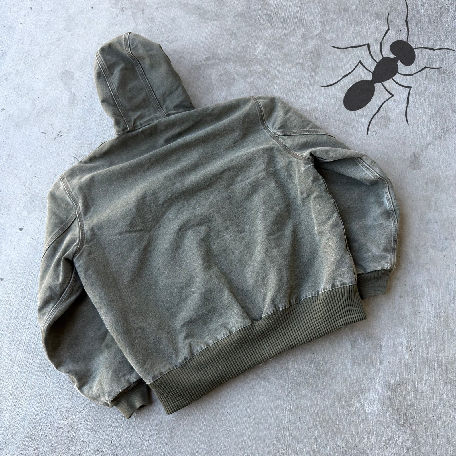 Carhartt × Vintage Carhartt J130 ARG green hooded work wear jacket Size US L / EU 52-54 / 3 - 6 Thumbnail