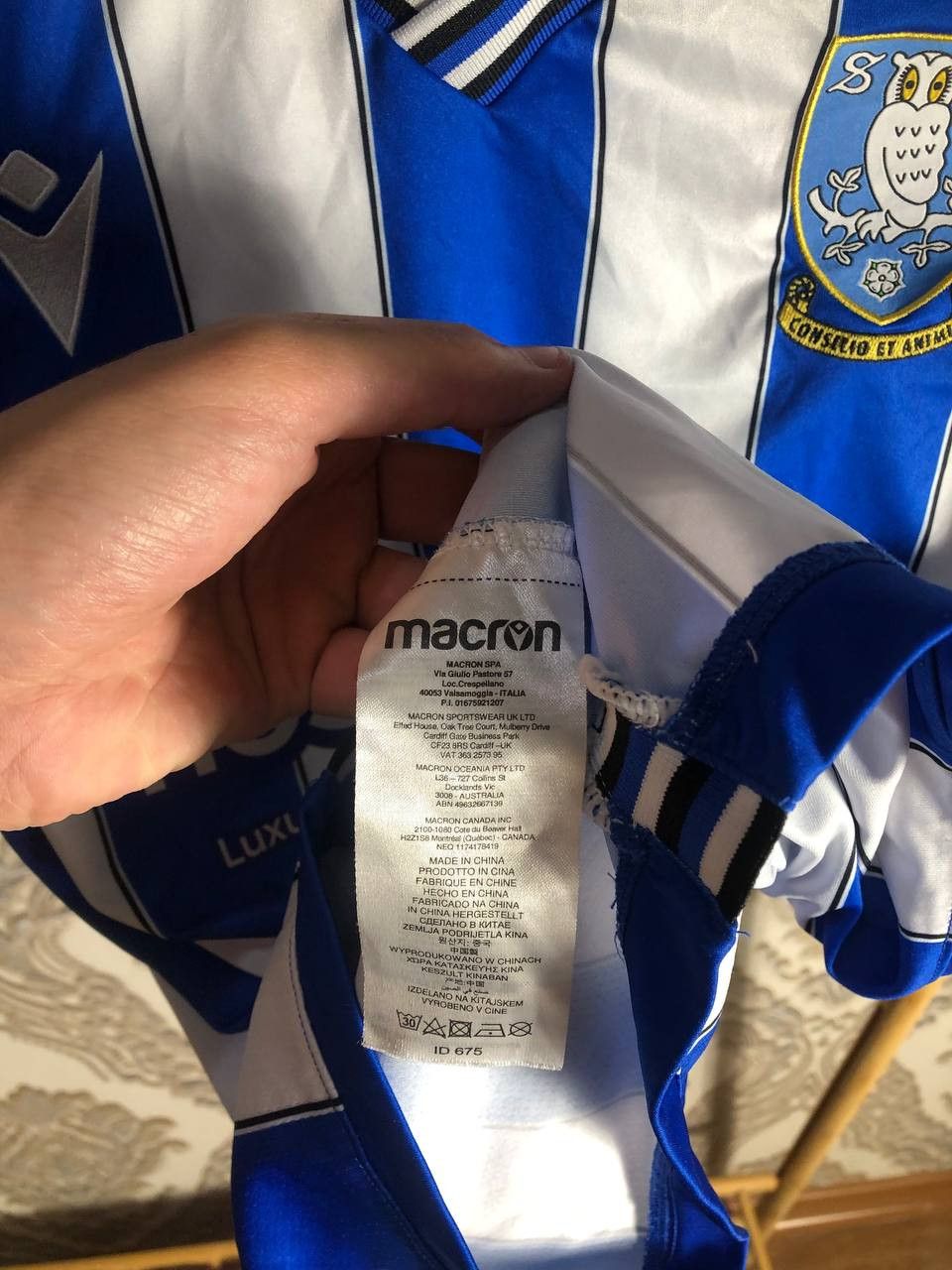 Vintage Very Rare Macron Sheffield Wednesday England Soccer Jersey Size US S / EU 44-46 / 1 - 6 Thumbnail
