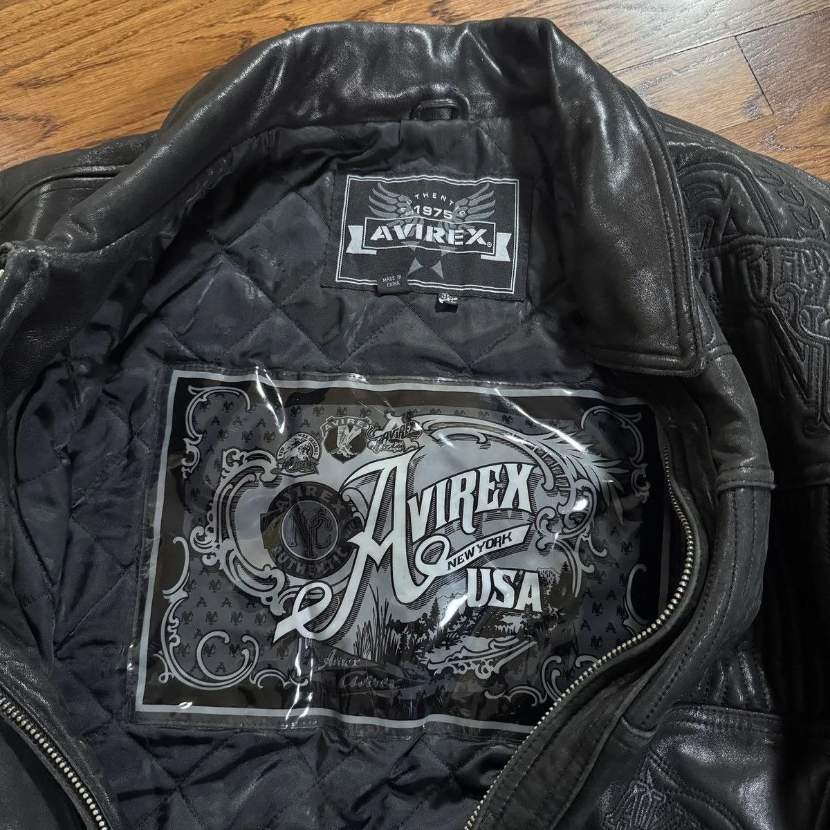 Avirex Vintage Avirex Leather Jacket (Size XXXL) Size US XXL / EU 58 / 5 - 4 Thumbnail