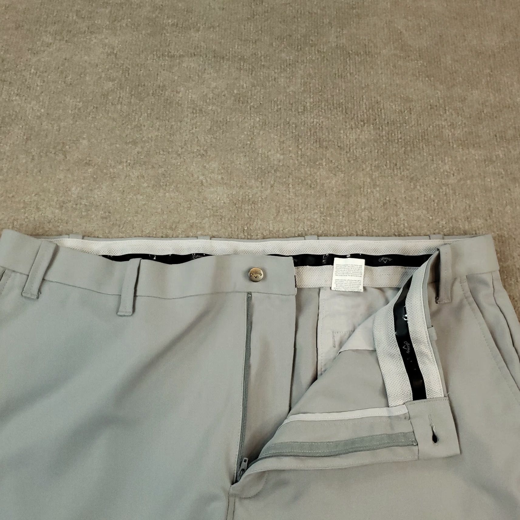 Callaway Callaway Pants Mens 40x30 Gray Flat Front Straight Leg Golf Shirt Gripper Size US L / EU 52-54 / 3 - 6 Thumbnail
