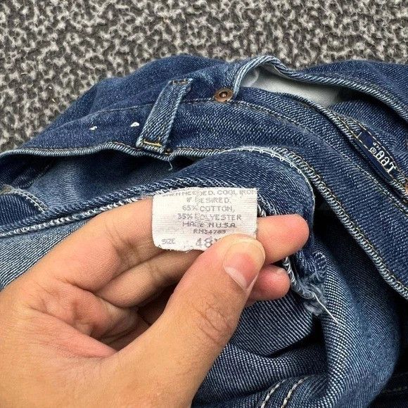 Lee Vintage Lee Jeans Men 48x32 Blue Denim Pants Straight Pocket Size US 32 / EU 48 - 9 Thumbnail