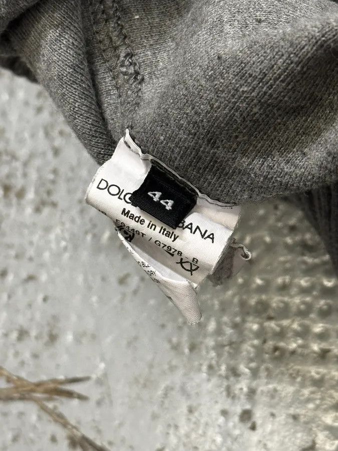 Dolce & Gabbana 2010s Dolce & Gabbana Grey Lace Pattern Wool Hoodie Size US M / EU 48-50 / 2 - 11 Thumbnail