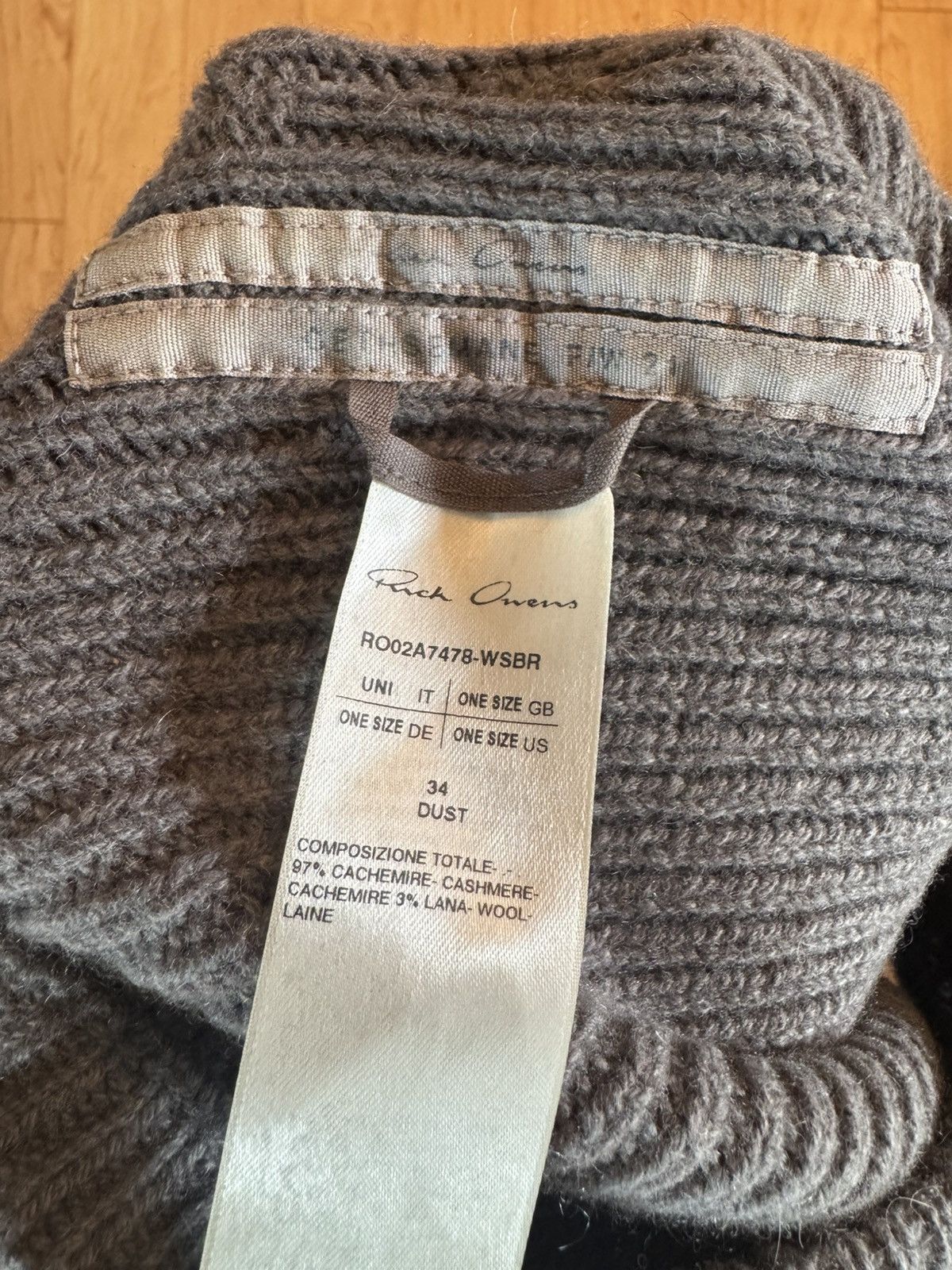 Rick Owens Rick Owens Dust Gray Balaclava Hood Size ONE SIZE - 3 Thumbnail