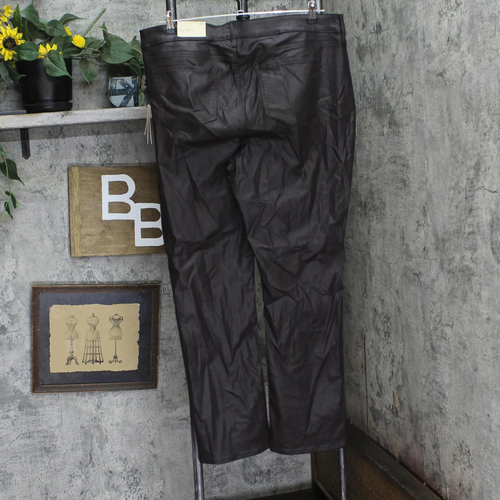 Other Nwt Nydj Rise Straight Leg Jeans Cordovan Purple Brown 18w Size 40" / US 18 - 2 Thumbnail