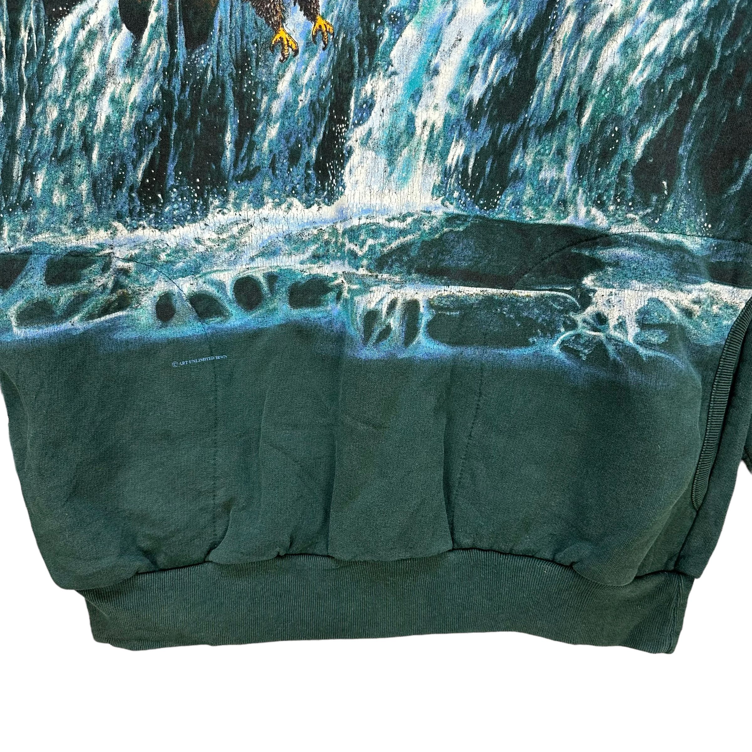 Vintage ART UNLIMITED IRWIN Eagle Nature Overprint Sweater #A3-0064 Size US L / EU 52-54 / 3 - 3 Thumbnail