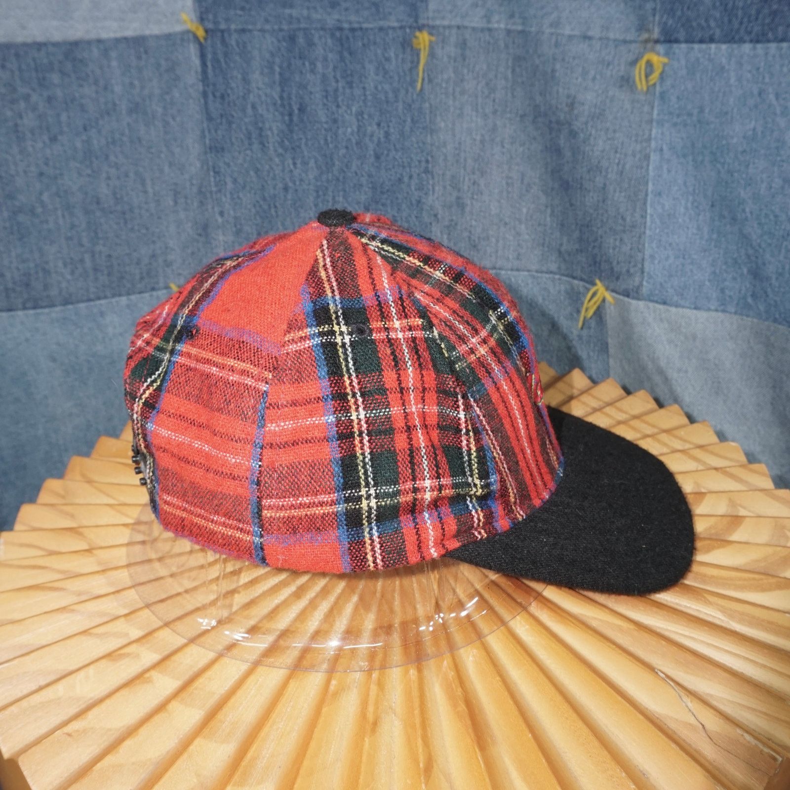 Hard Rock Cafe OSFA - Vintage Y2K hard Rock Cafe plaid embroider 1990s hat Size ONE SIZE - 4 Thumbnail