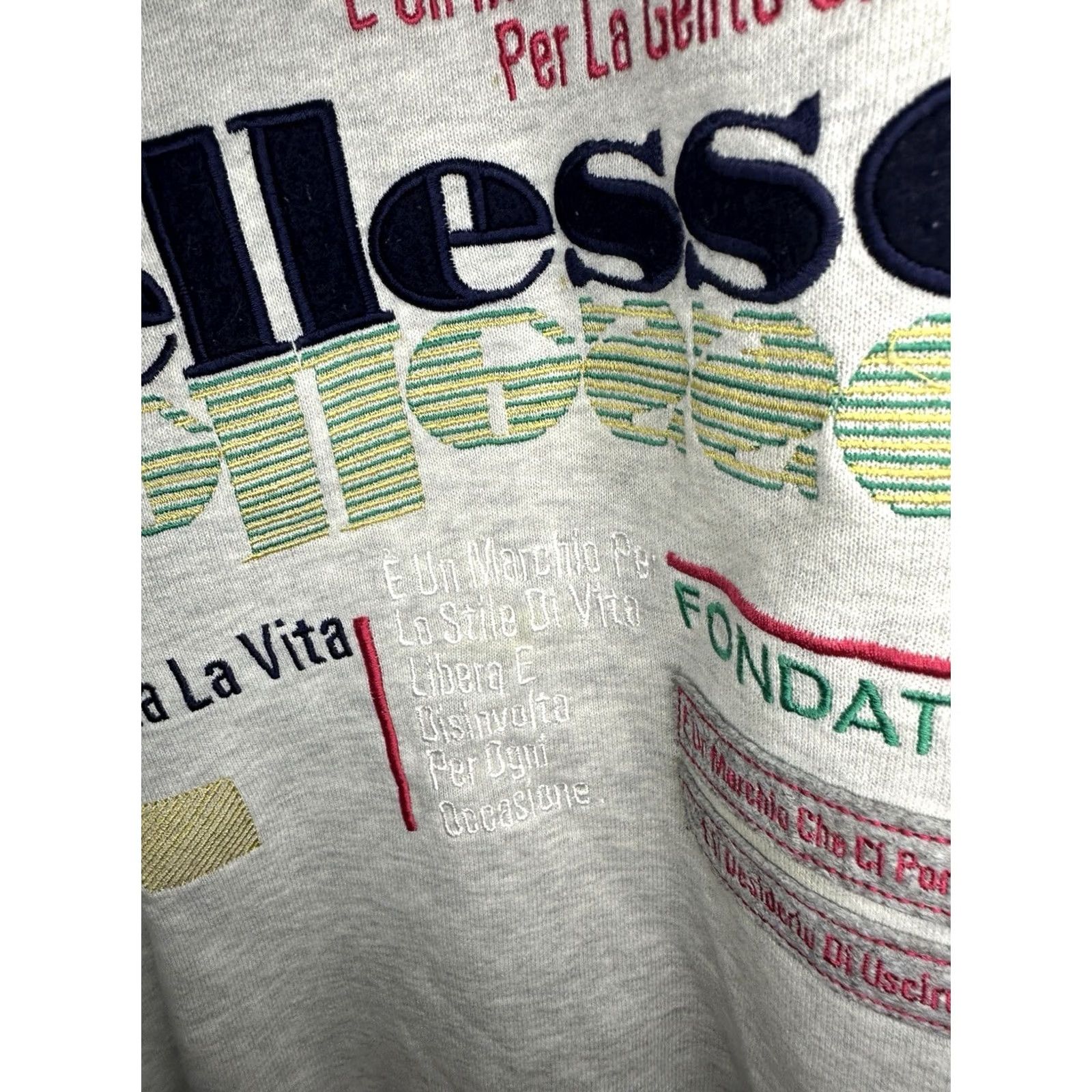 Ellesse VINTAGE Ellesse Sweatshirt Mens L Pullover Crewneck 90s Gray Designer Preppy Size US L / EU 52-54 / 3 - 3 Thumbnail