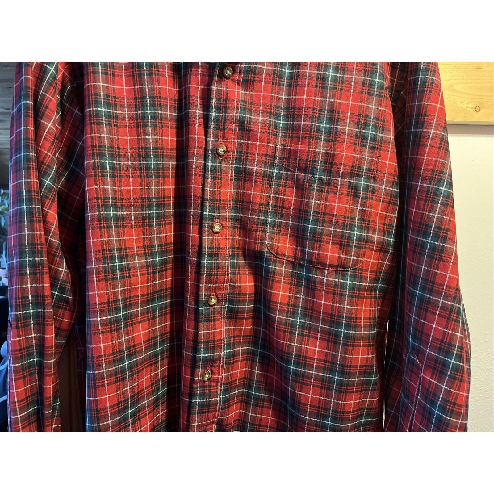 Pendleton Pendleton Sir Men’s M Red green Plaid Button Down Wool Shirt Size US M / EU 48-50 / 2 - 8 Thumbnail