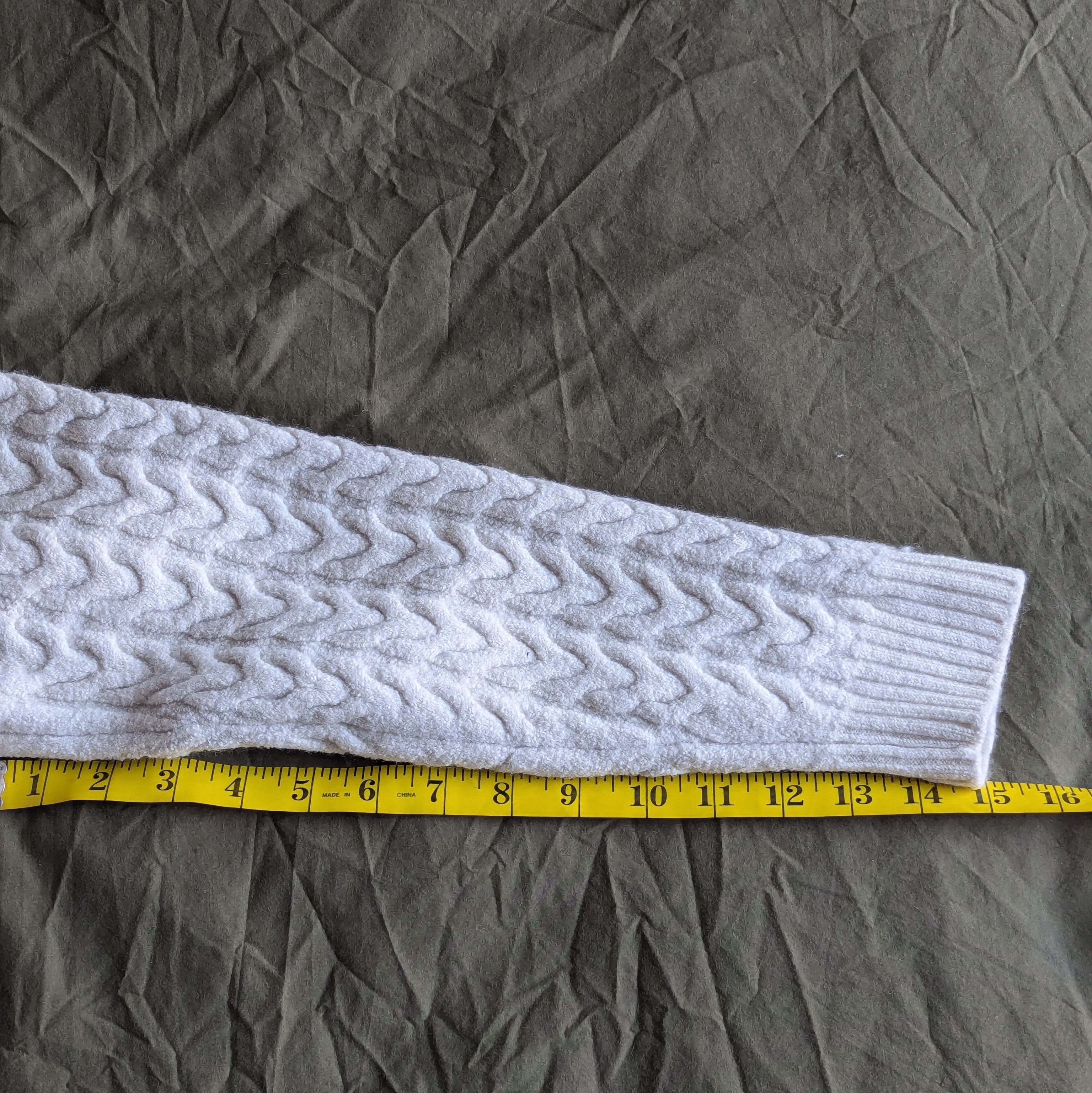 Saks Fifth Avenue White cable knit sweater cable knit jumper knives out style Size US XS / EU 42 / 0 - 7 Thumbnail