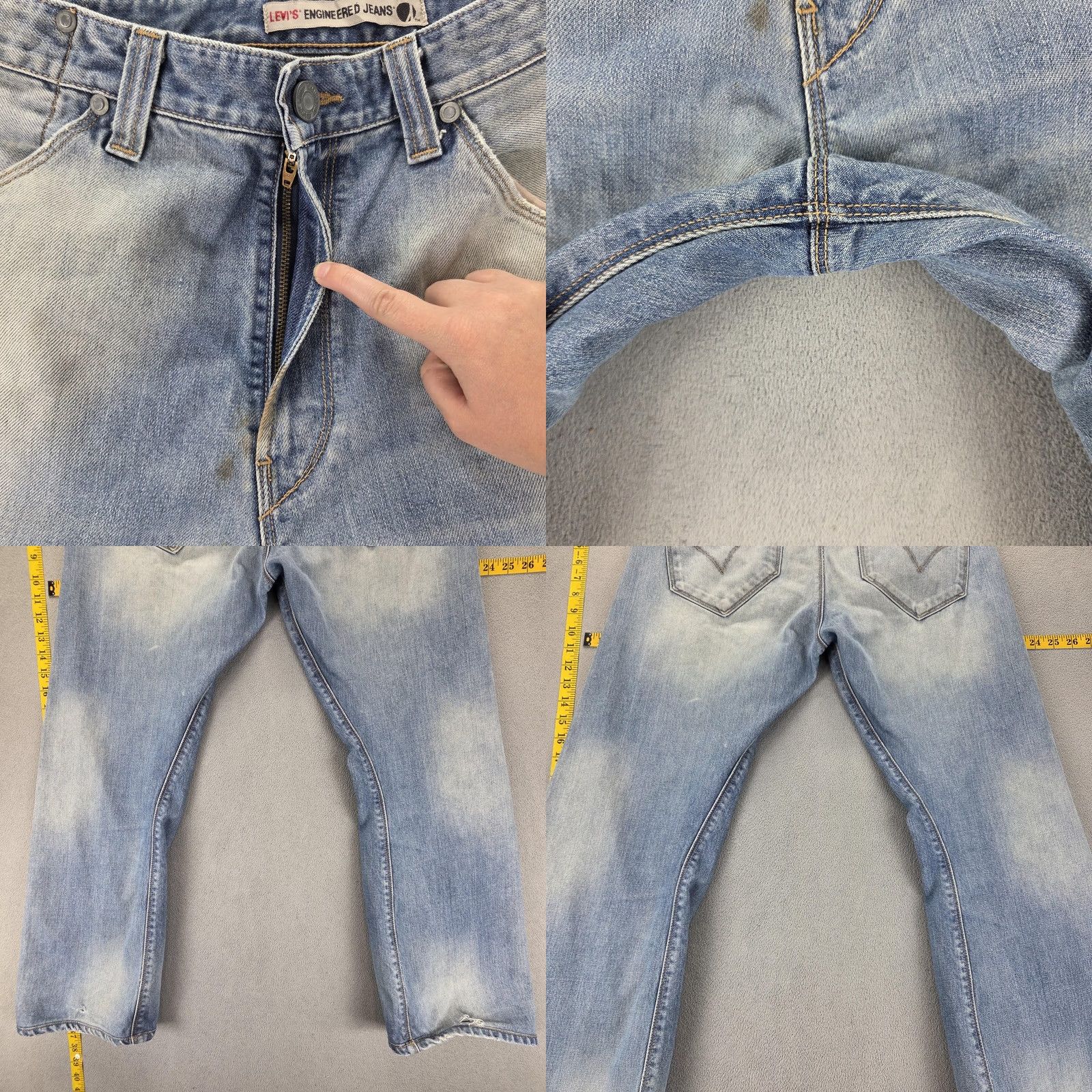 Levi's VINTAGE Levi's Engineered Jeans Men 30x27 Relaxed Denim Distressed Pockets 10th Anniversary Blue 90s/Decade? Wait Size US 30 / EU 46 - 9 Thumbnail