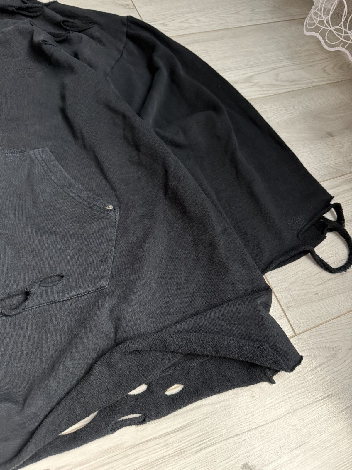 Diesel Distressed Holes Hoodie Kapital Rick Owens Archive style Size US XL / EU 56 / 4 - 4 Thumbnail