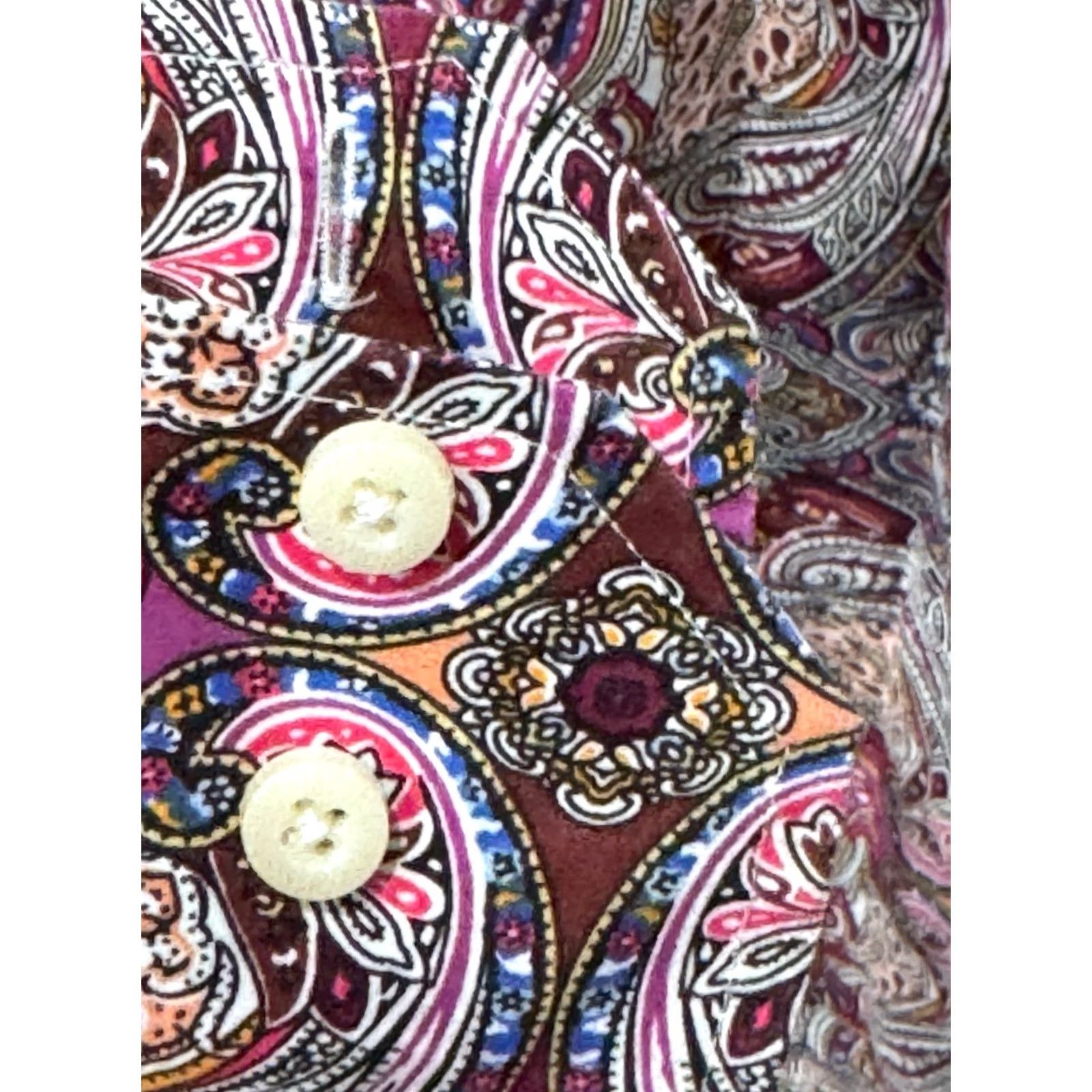 Vintage Talla Uomo Bold paisley LONG SLEEVE SHIRT LarGE SLIM 16.5 X 33/34 Size US L / EU 52-54 / 3 - 5 Thumbnail