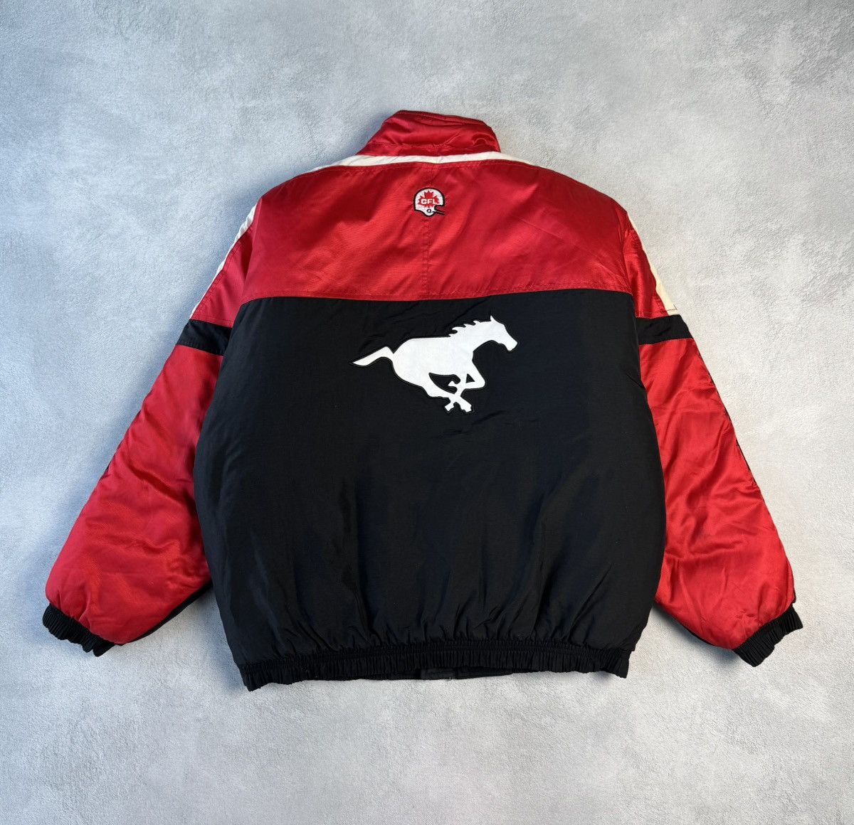 Starter Calgary Stampeders Vintage 90s Football Bomber Jacket Size US L / EU 52-54 / 3 - 3 Thumbnail