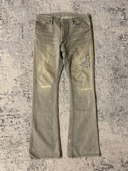 Man Of Moods Sandwash Bootcut/Flare Distressed Jeans | Grailed