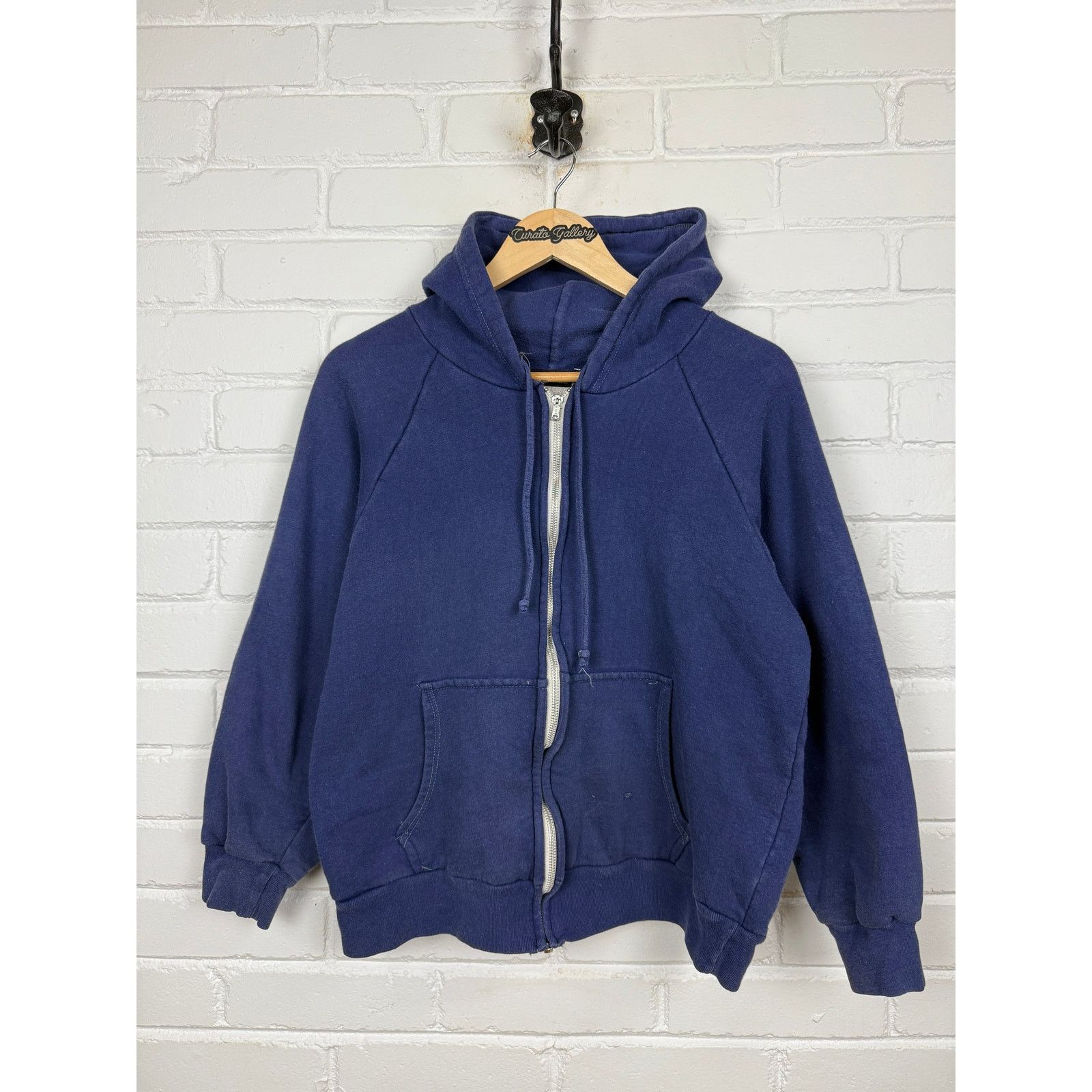 Vintage Vintage 80s Poplar Thermal Lined Blank Full Zip Hooded XS Size US XS / EU 42 / 0 - 1 Thumbnail