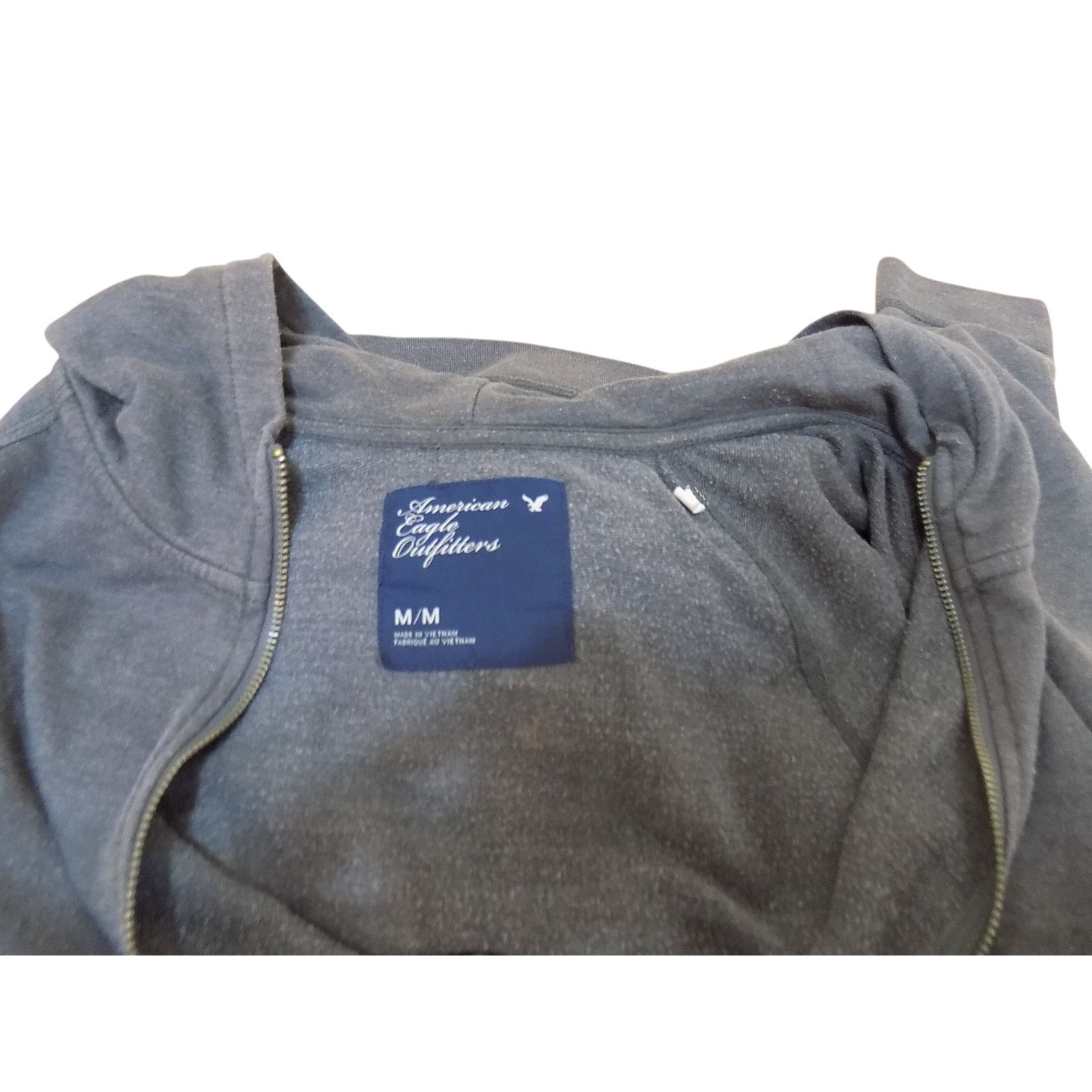 American Eagle Outfitters American Eagle Hoodie Women Medium Gray Full Zip School Size M / US 6-8 / IT 42-44 - 3 Thumbnail