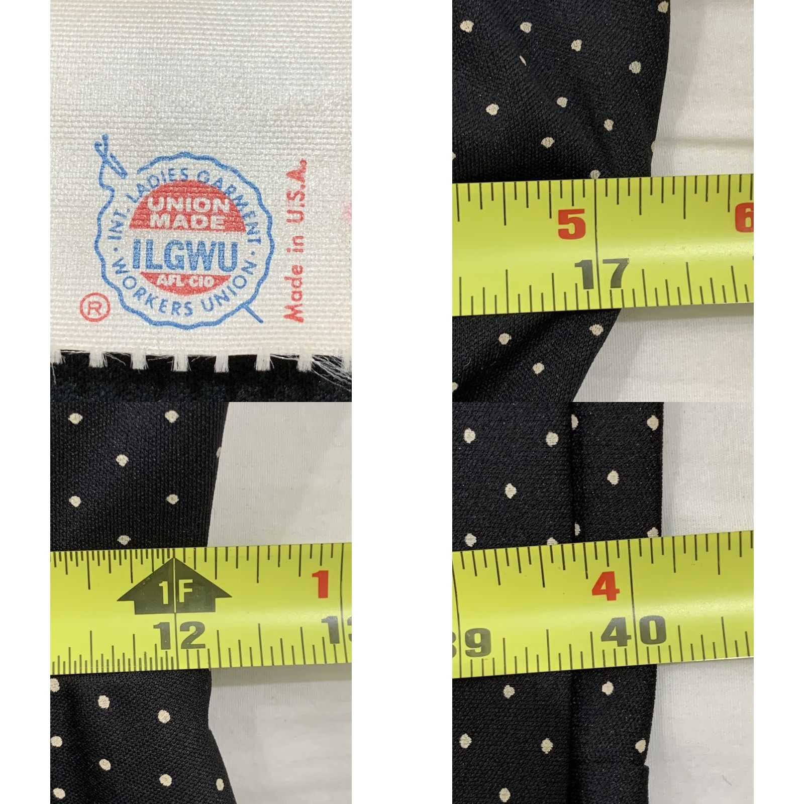 Sears VINTAGE Sears Peplum Dress 8P Petites Polka Dot Black White Rockabilly 1960s Womens Size M / US 6-8 / IT 42-44 - 8 Thumbnail