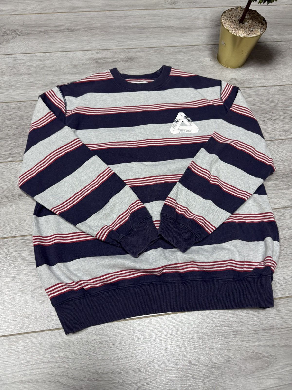 Palace Palace striped ribbed for pleasure sweatshirt Size US M / EU 48-50 / 2 - 4 Thumbnail