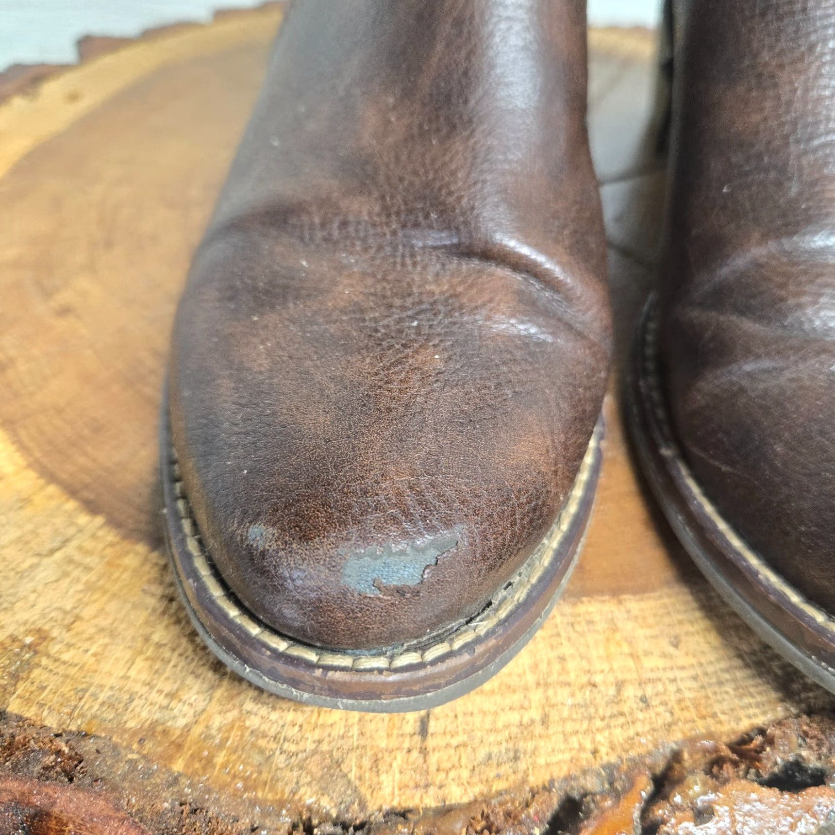 Vintage VINTAGE White Mountain Women's Ankle Boots Slip-On Side Zip Suede Brown Flat 8M Size US 8 / IT 38 - 4 Thumbnail