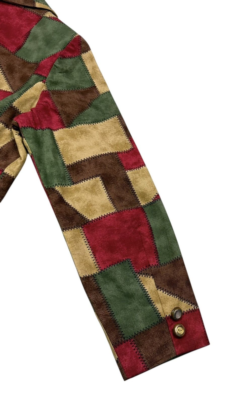 Vintage Vintage 90’s Multicolour Patchwork Style Buttons Jacket Size M / US 6-8 / IT 42-44 - 18 Thumbnail