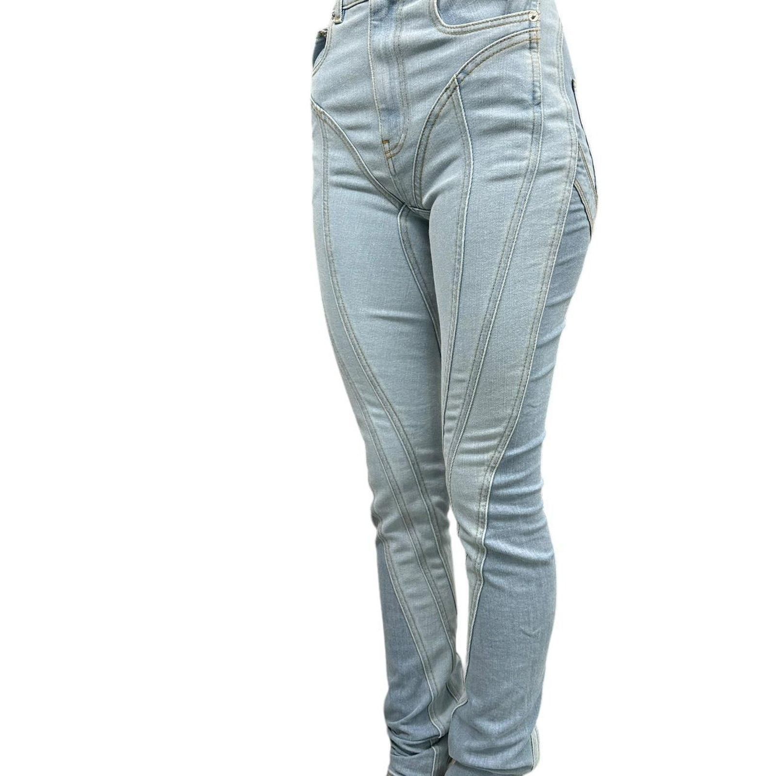 Thierry Mugler Mugler 2 Tone denim jeans Size 26" / US 2 / IT 38 - 6 Thumbnail