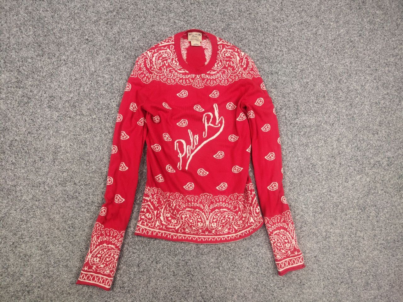 Polo Ralph Lauren Polo Ralph Lauren Paisley Knit Wool Blend Pullover Sweater Size S / US 4 / IT 40 - 8 Thumbnail