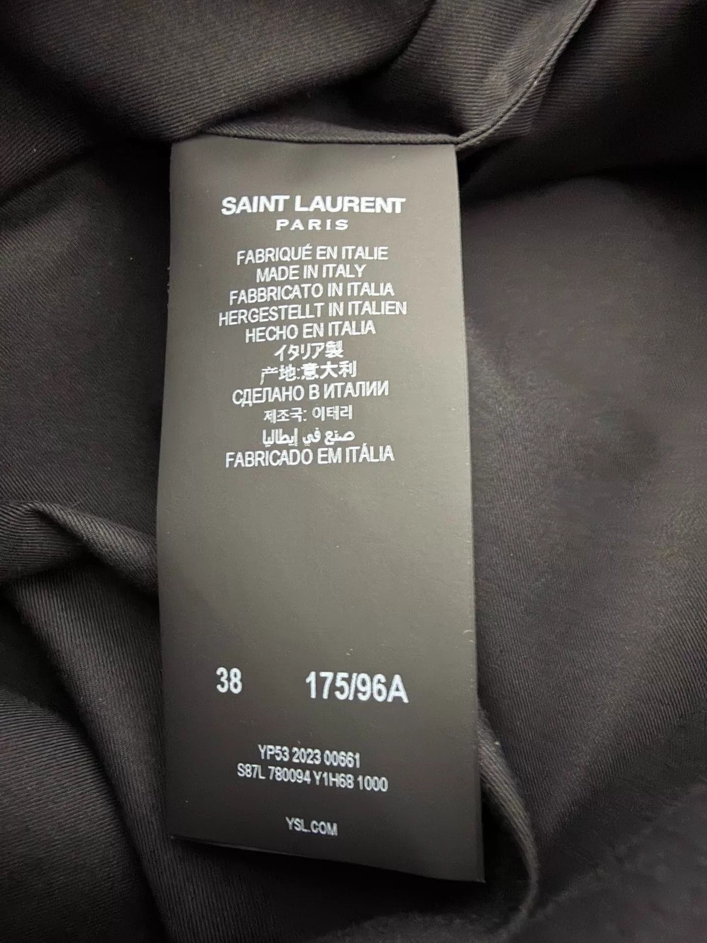 Saint Laurent Paris SLP 24ss Black Stand-Collar Dress Shirt 38 Size US S / EU 44-46 / 1 - 5 Thumbnail