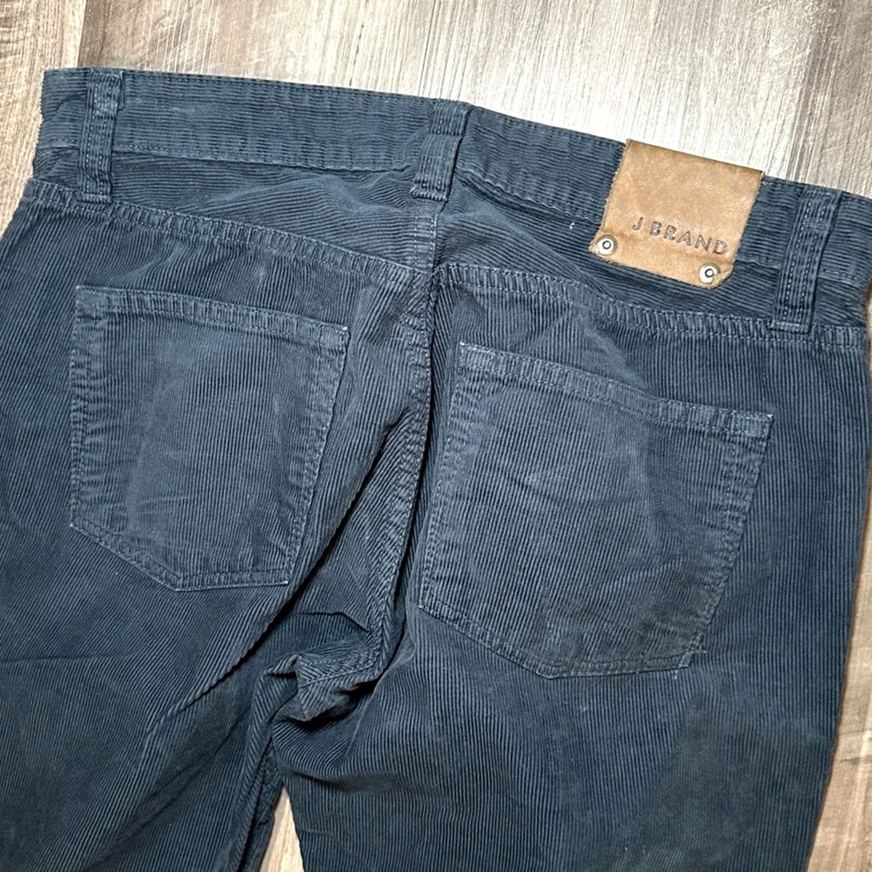 J Brand J Brand Kane Straight Fit Drab Navy Corduroy Jeans - 31 Mens Casual Chino 30in Inseam Size US 31 - 5 Thumbnail
