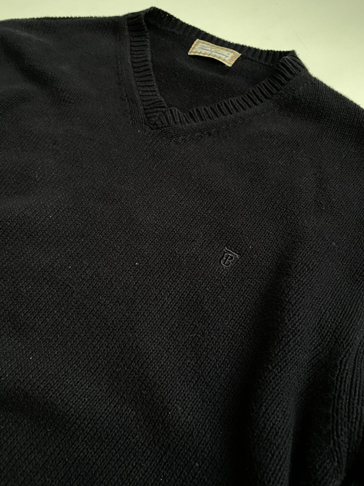 Burberry THOMAS BURBERRY VINTAGE KNIT SWEATER MINI LOGO Size US L / EU 52-54 / 3 - 4 Thumbnail