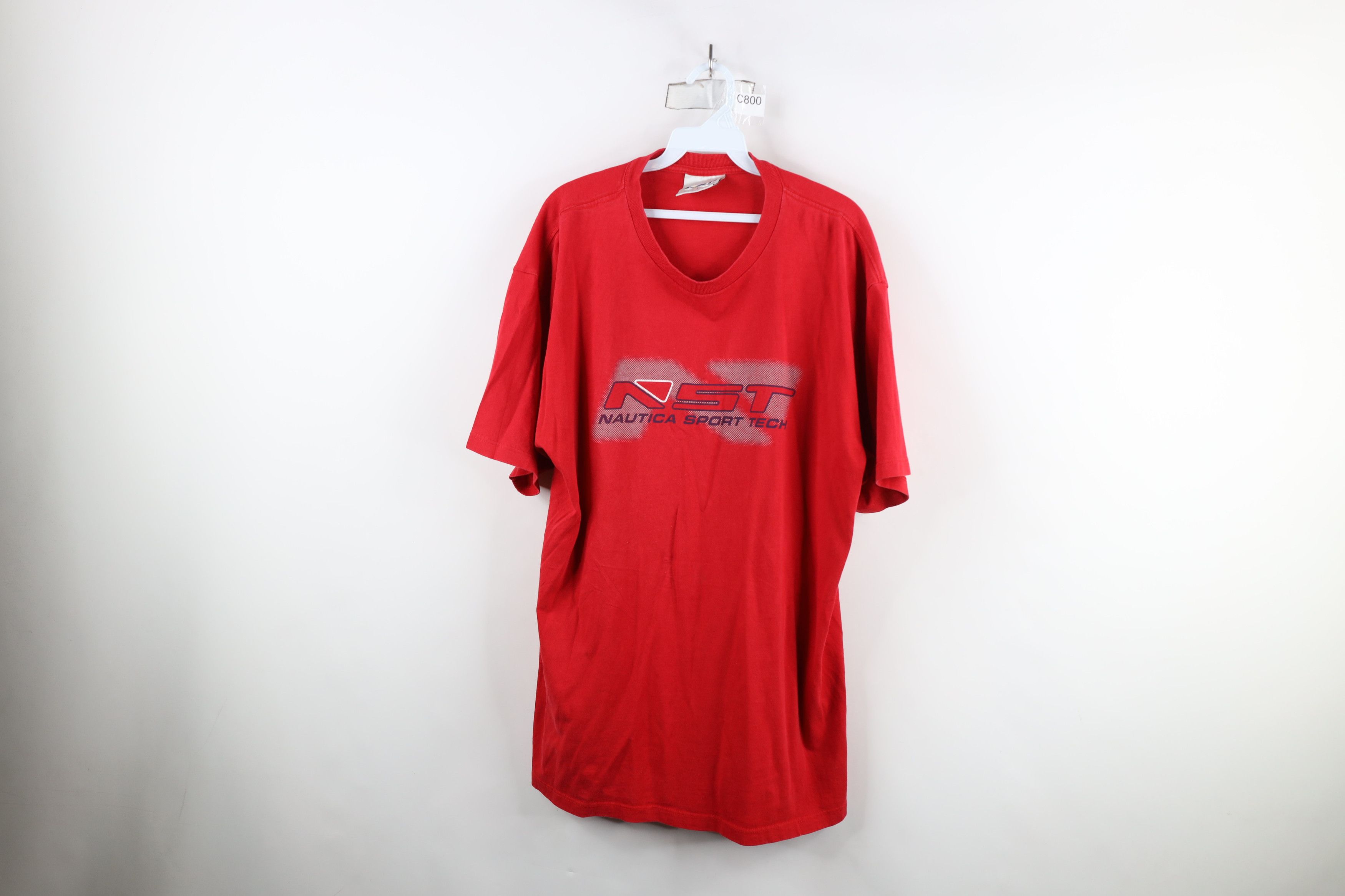 Nautica × Vintage Vintage 90s Nautica Sport Tech T-Shirt Red Cotton USA Size US L / EU 52-54 / 3 - 1 Thumbnail