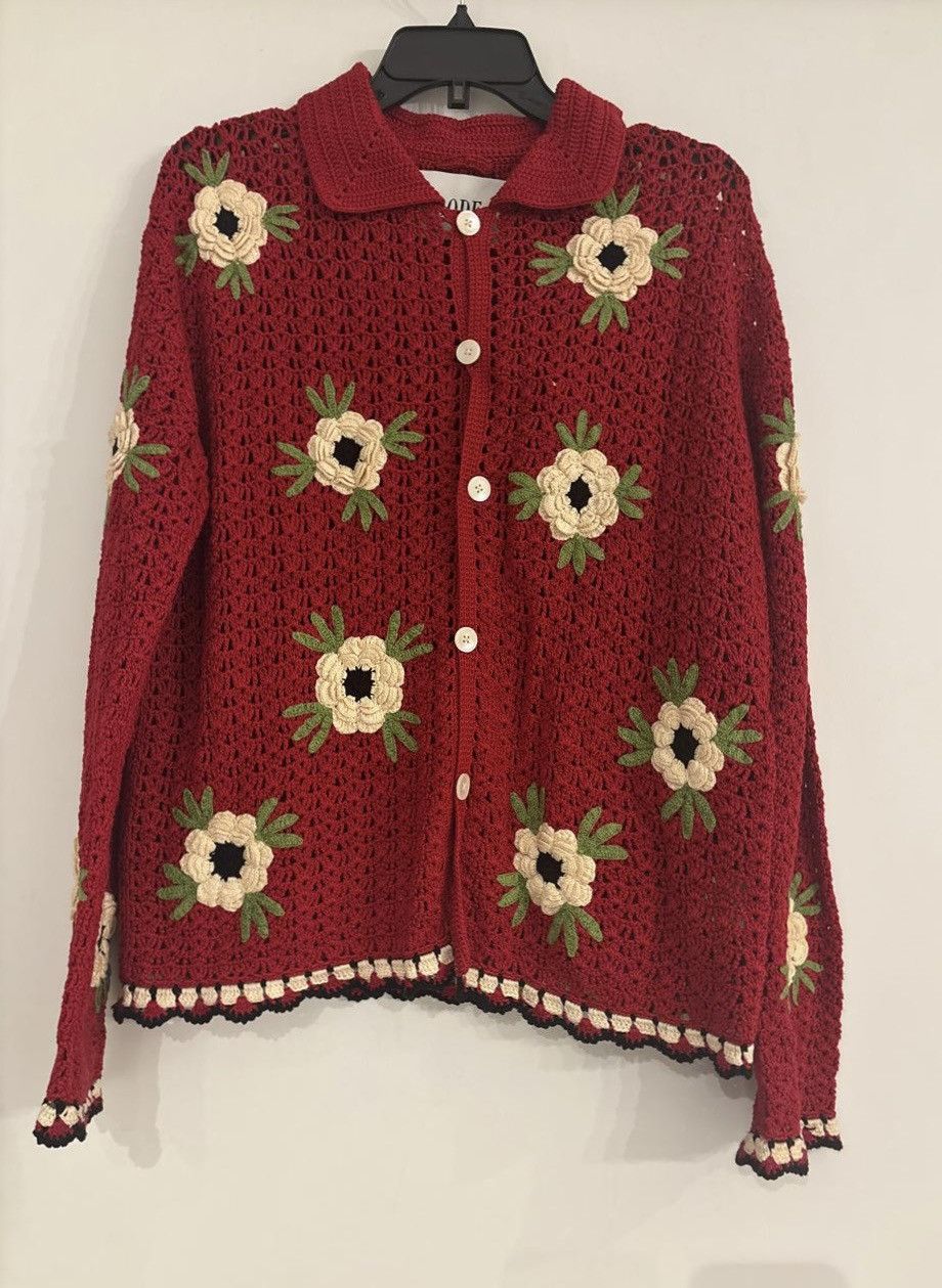 Bode Bode Red Winchester Rose Cardigan Size US M / EU 48-50 / 2 - 4 Thumbnail