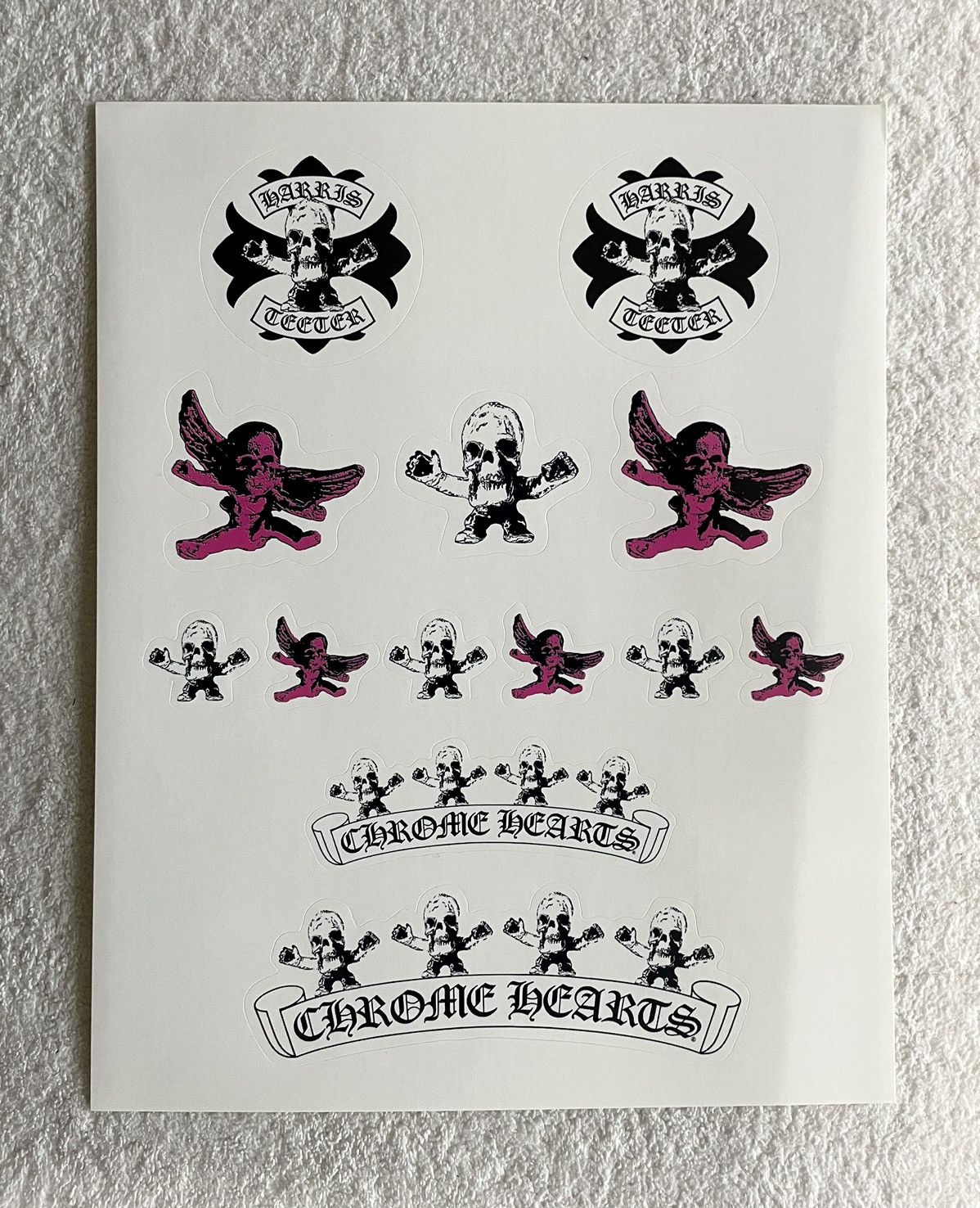 Chrome Hearts Chrome hearts full sticker sheet from CH Magazine