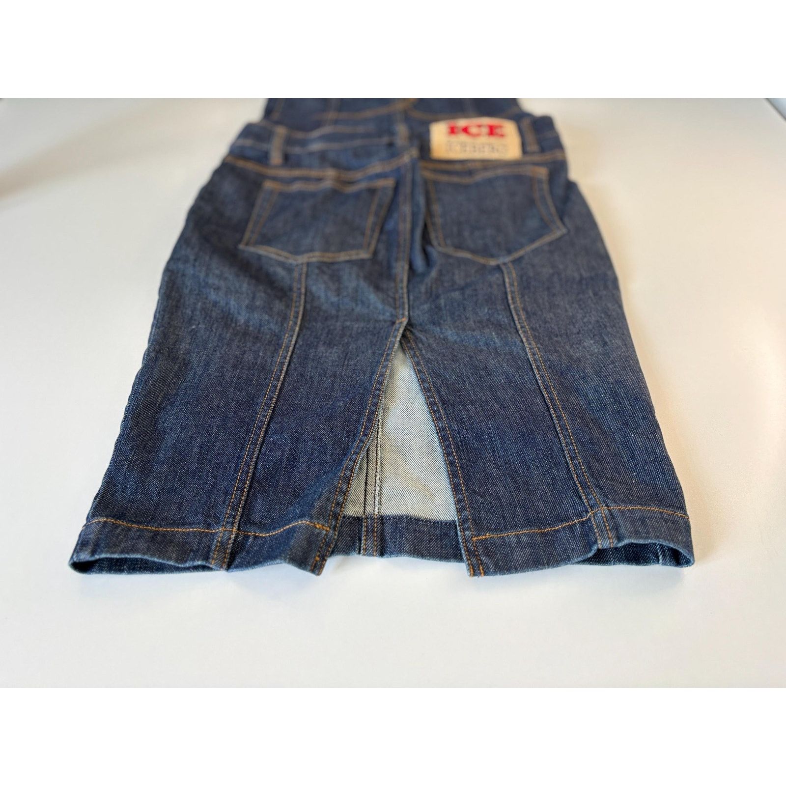 Iceberg Vintage Iceberg Denim Suspender Skirt Dress 90s Overall Size S / US 4 / IT 40 - 3 Thumbnail