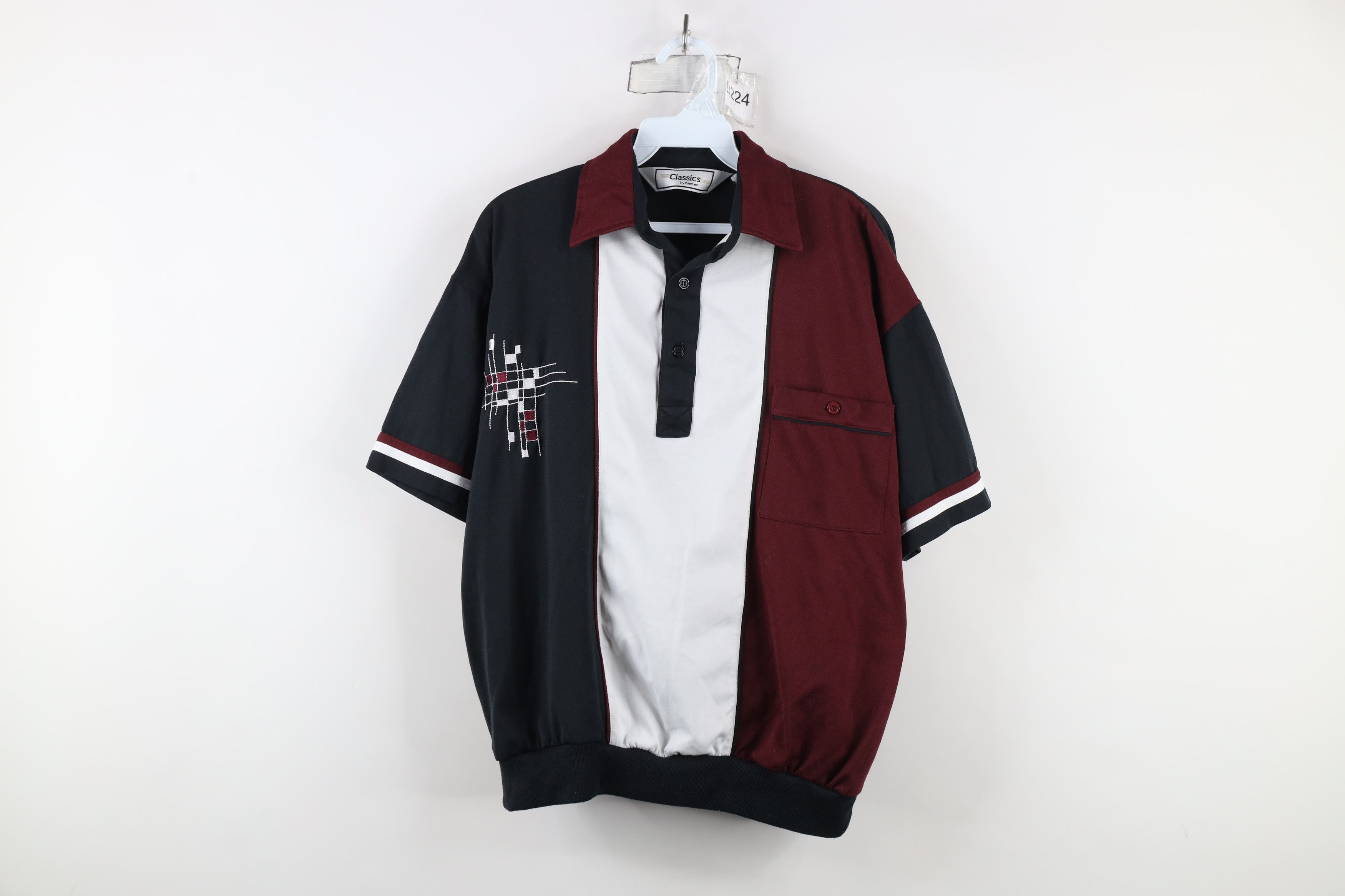 Vintage Vintage 90s Streetwear Block Collared Pullover Polo Shirt Size US M / EU 48-50 / 2 - 1 Thumbnail